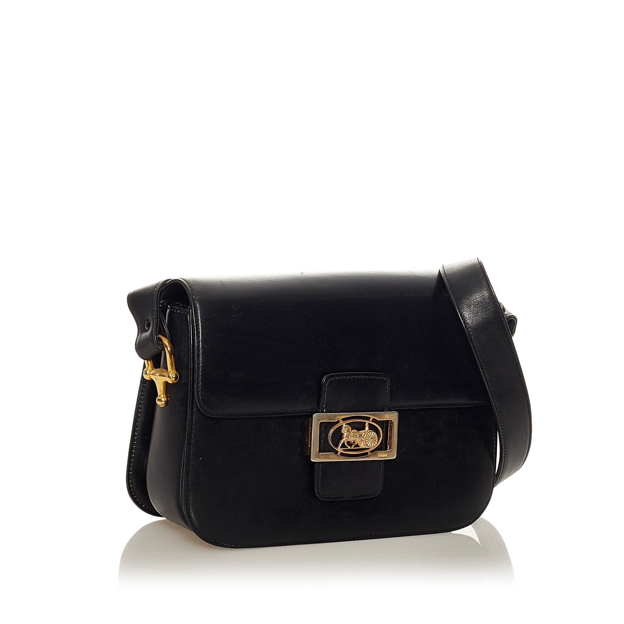 Celine Horse Carriage Leather Shoulder Bag (SHG-27560)