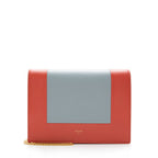 Celine Lambskin Frame Evening Clutch on Chain Crossbody Bag (SHF-14477)