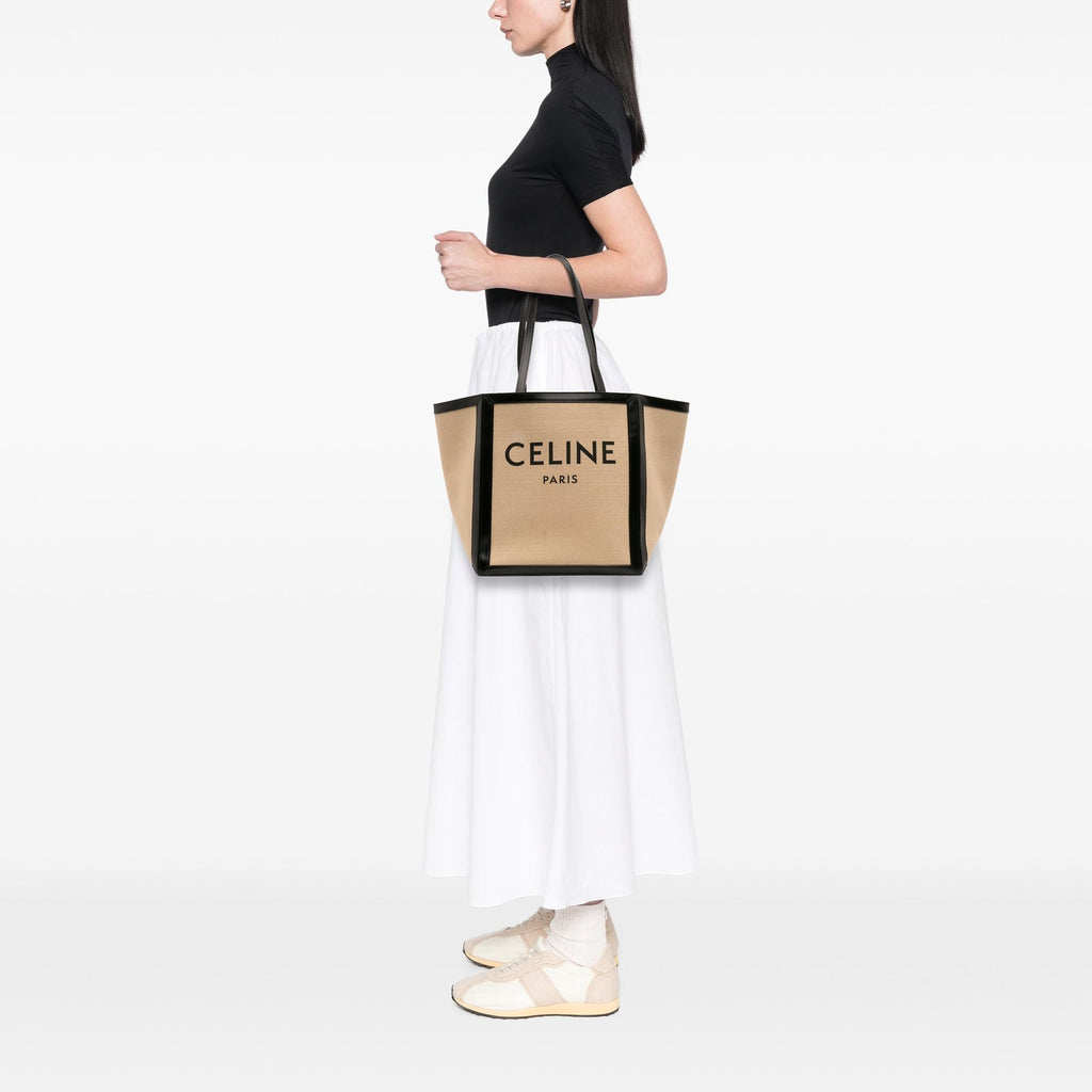 Celine Large Canvas Vertical Square Cabas Tote