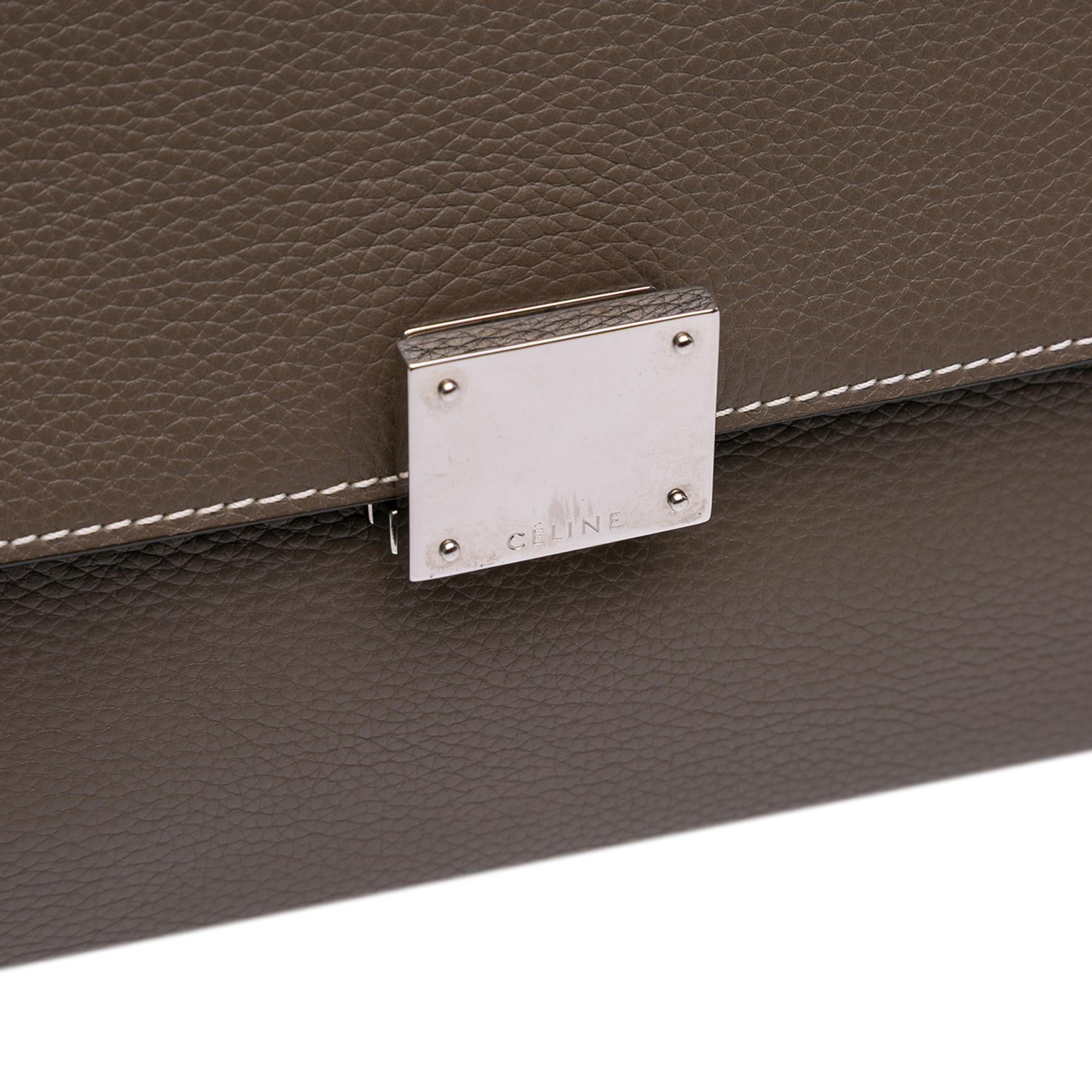 Celine Large Leather Trapeze Satchel