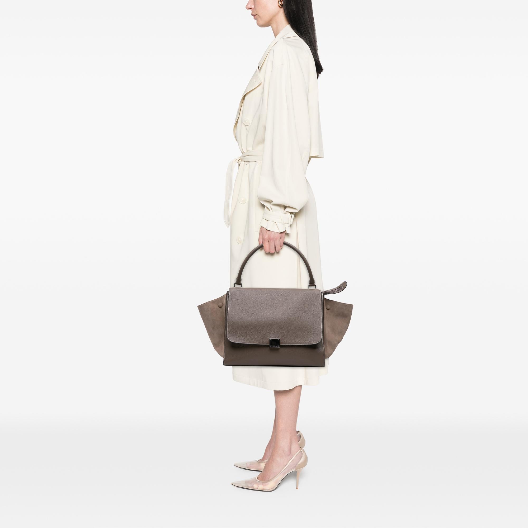 Celine Large Leather Trapeze Satchel