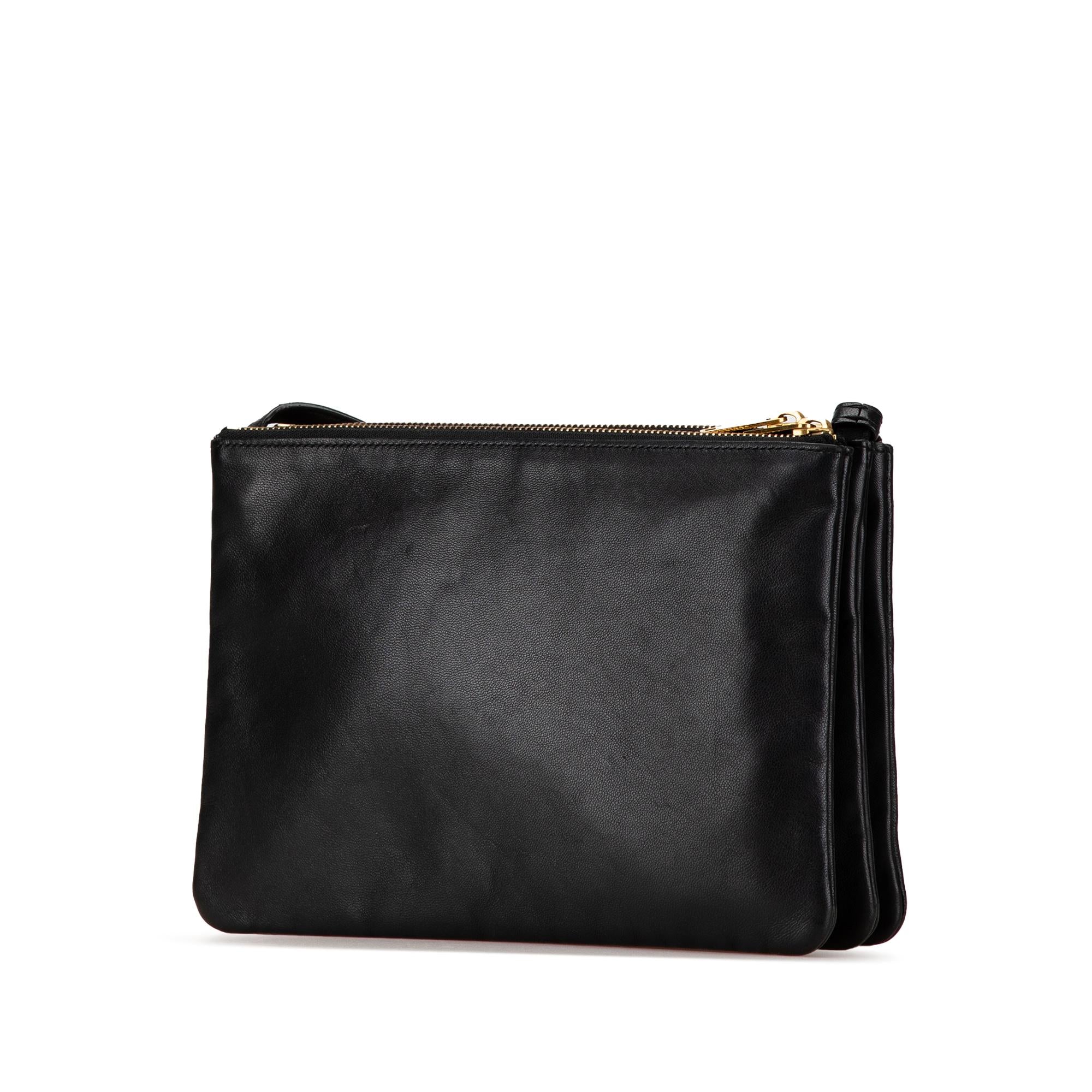 Celine Large Leather Trio Crossbody (SHG-OntI8d)
