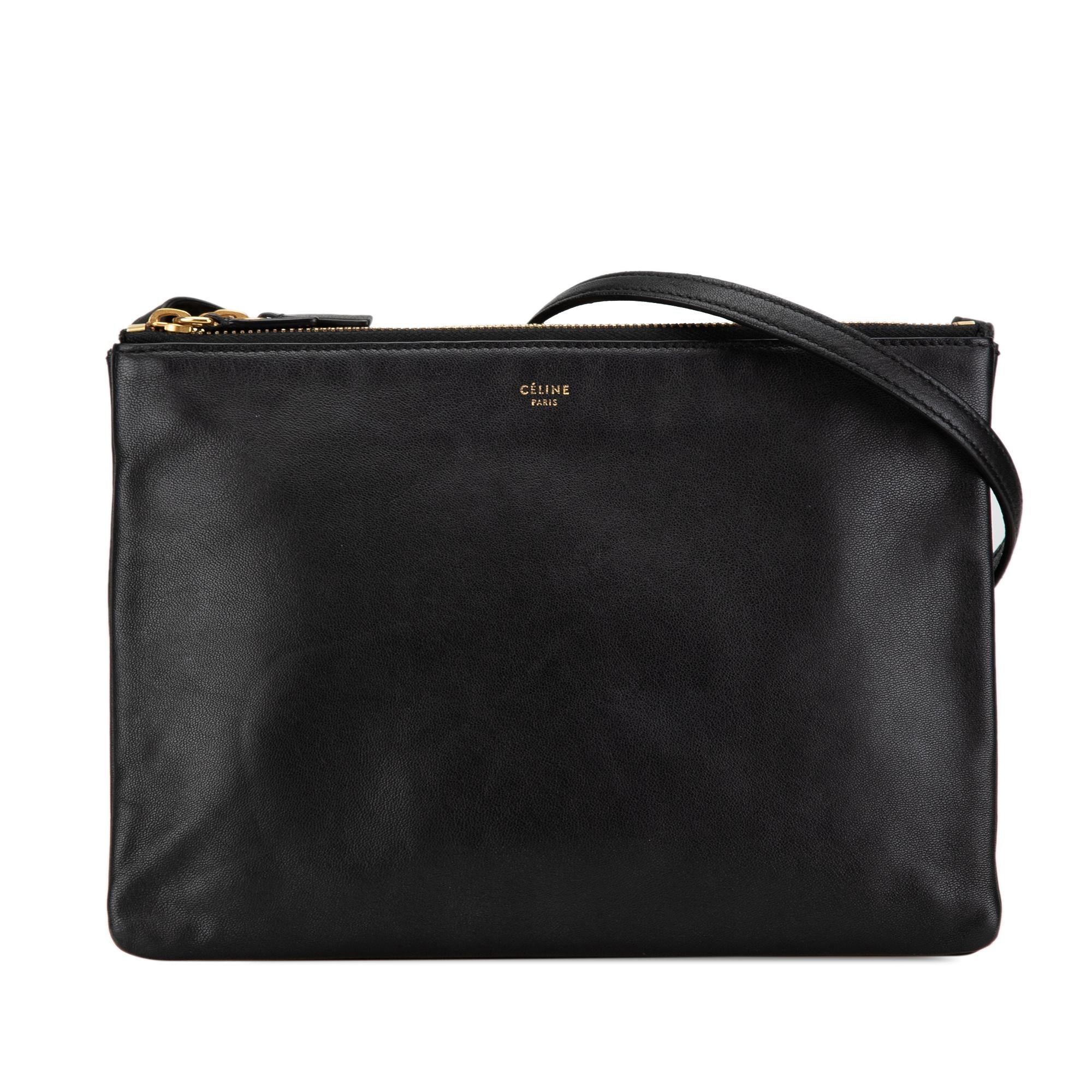 Celine Large Leather Trio Crossbody (SHG-IdCo65)