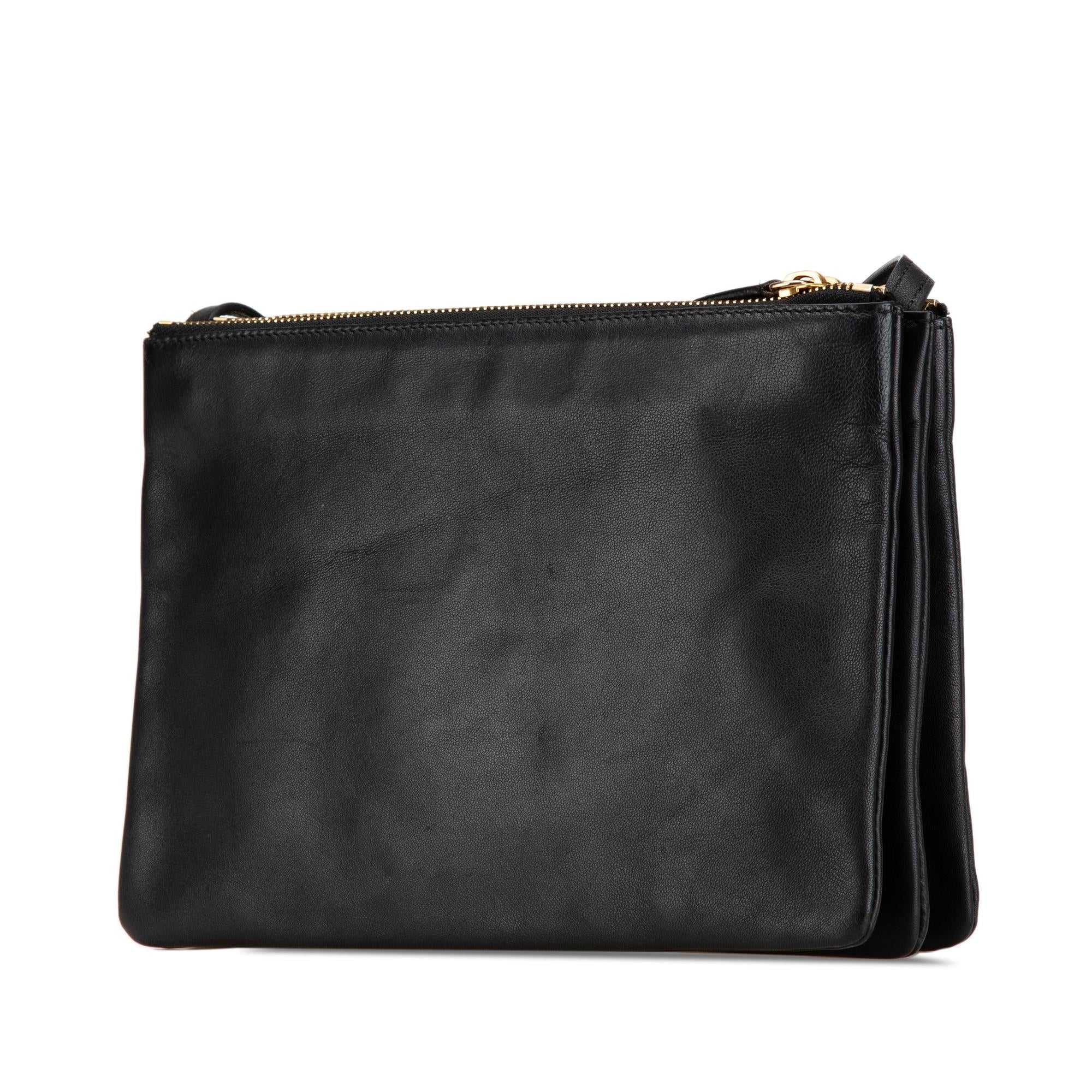 Celine Large Leather Trio Crossbody (SHG-IdCo65)