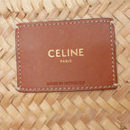 Celine Large Raffia Cuir Triomphe Classic Panier Tote
