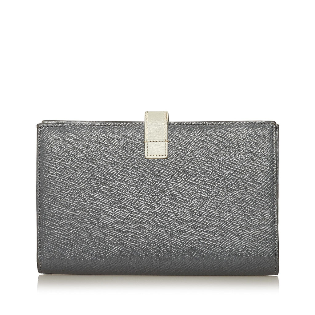 Celine Large Strap Wallet in Bicolour Grained Calfskin (SHG-35193)