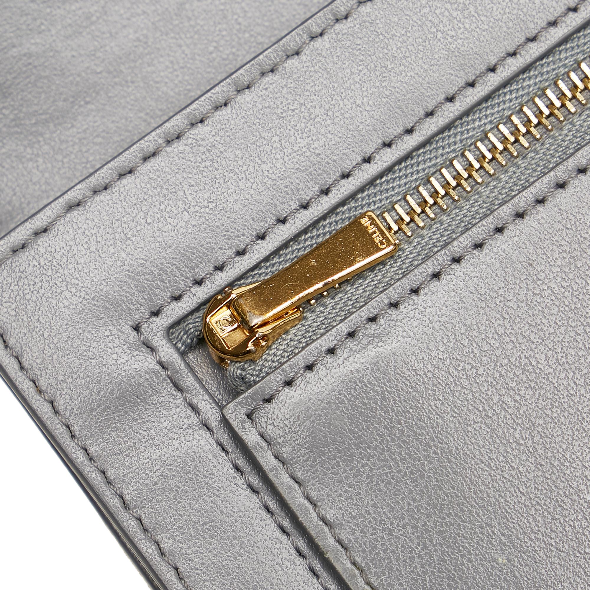 Celine Large Strap Wallet in Bicolour Grained Calfskin (SHG-35193)