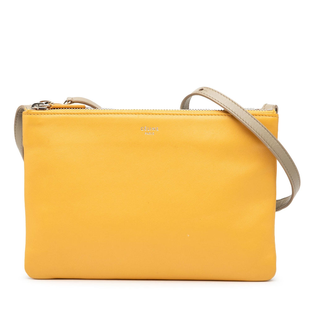 Celine Large Tricolor Lambskin Trio Crossbody