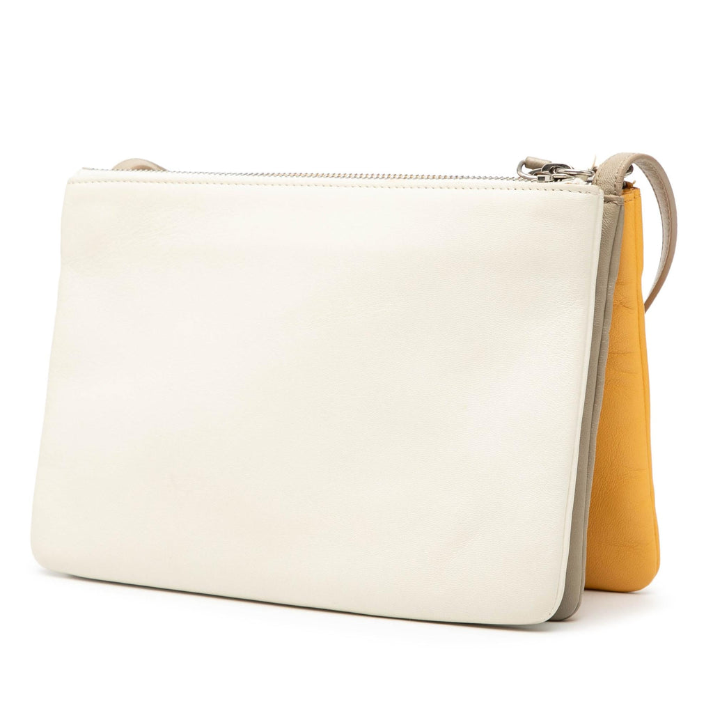 Celine Large Tricolor Lambskin Trio Crossbody