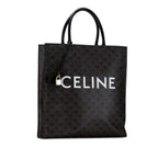 Celine Large Triomphe Coated Canvas Cabas Vertical Tote