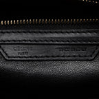 Celine Tricolor Leather Canvas Mini Luggage Tote (SHF-17162)