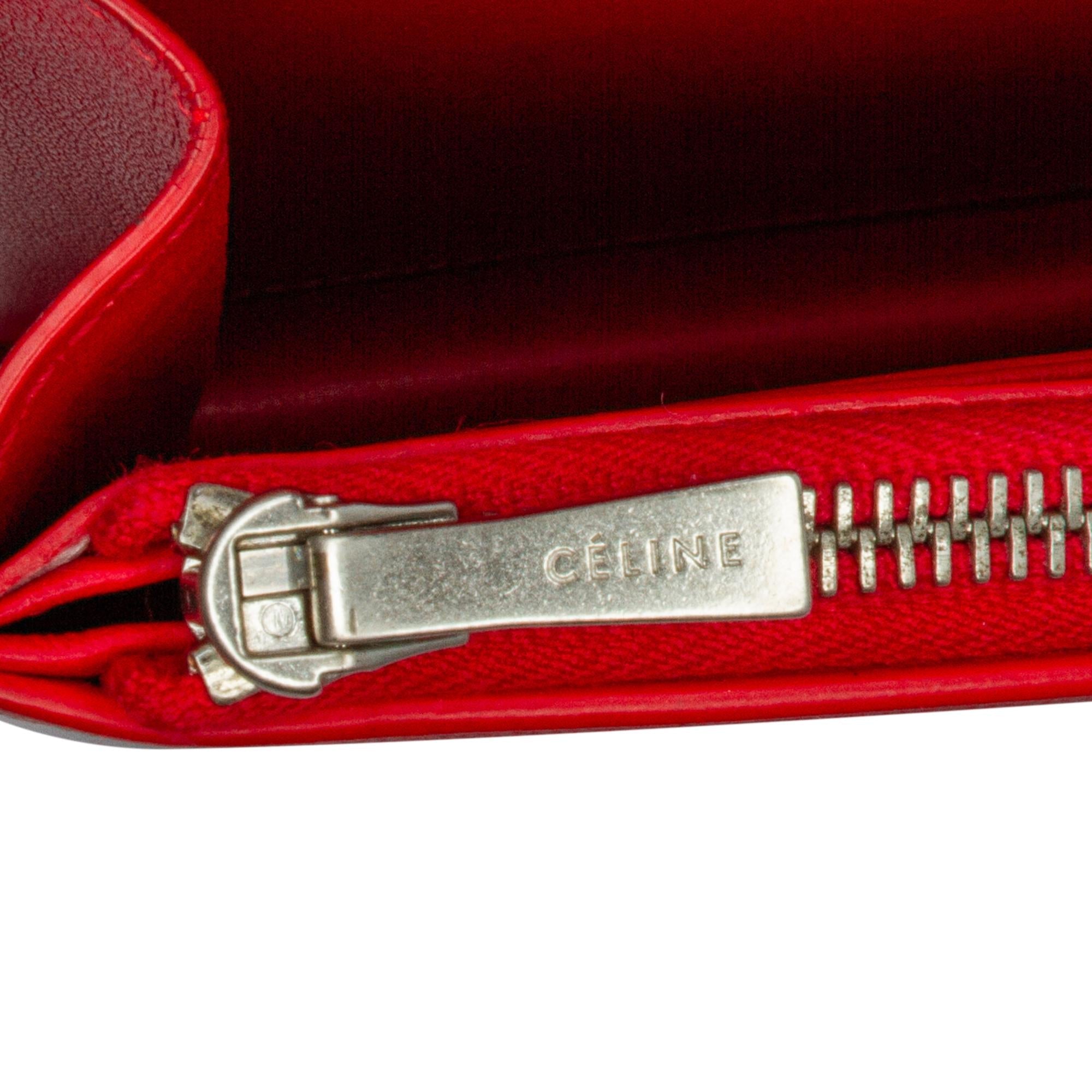 Celine Leather Frame Wallet on Chain