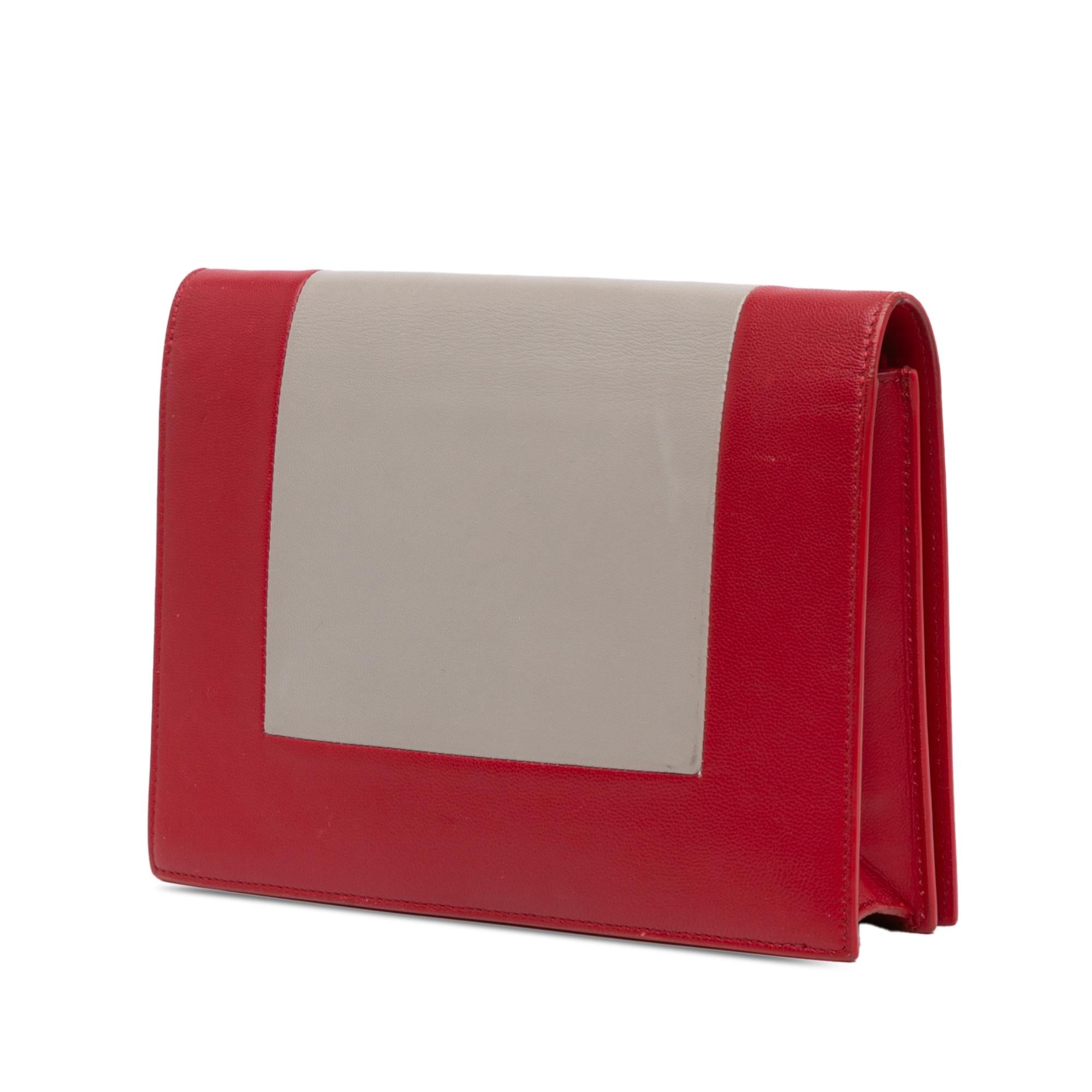 Celine Leather Frame Wallet on Chain