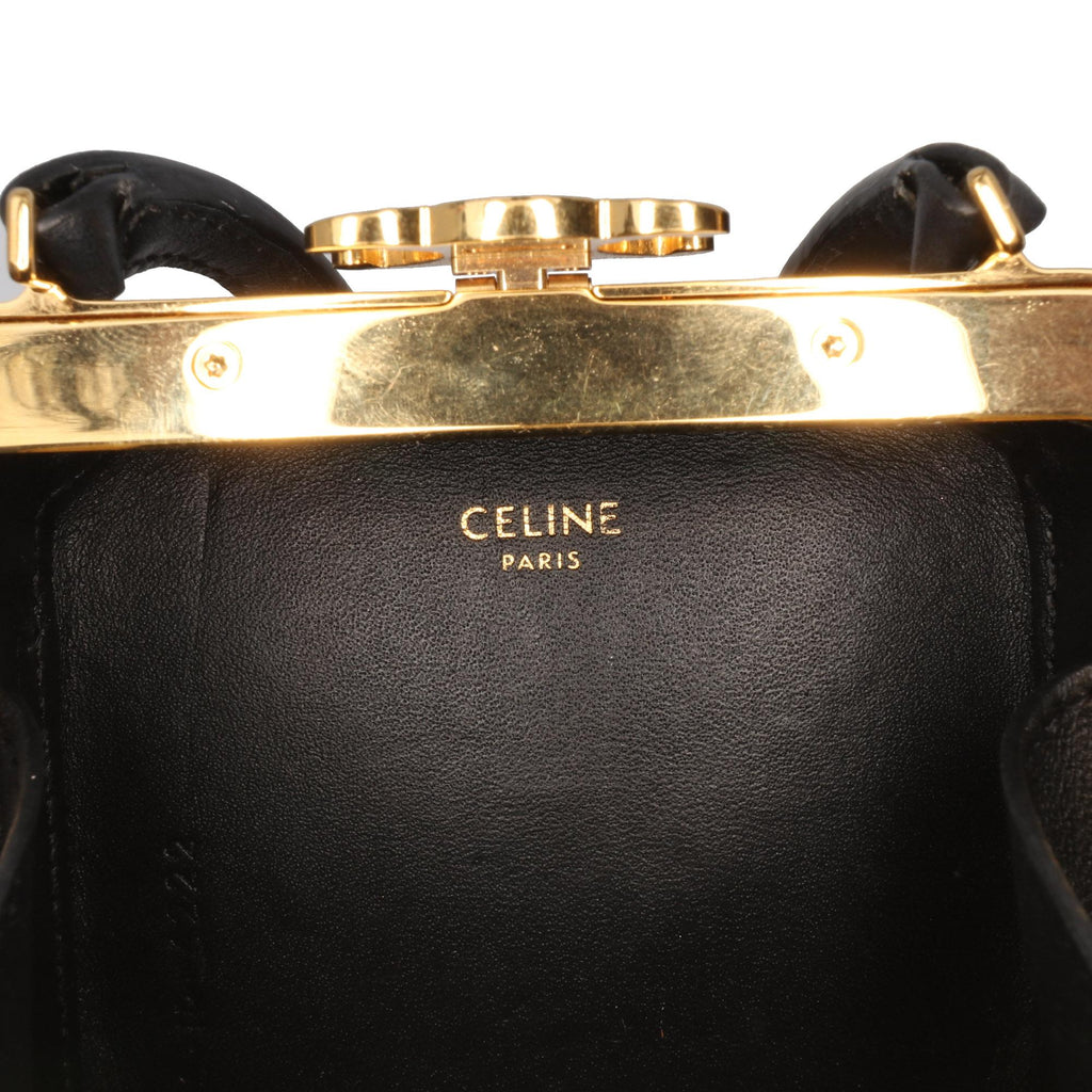 Celine Leather Sequin Triomphe Minaudiere