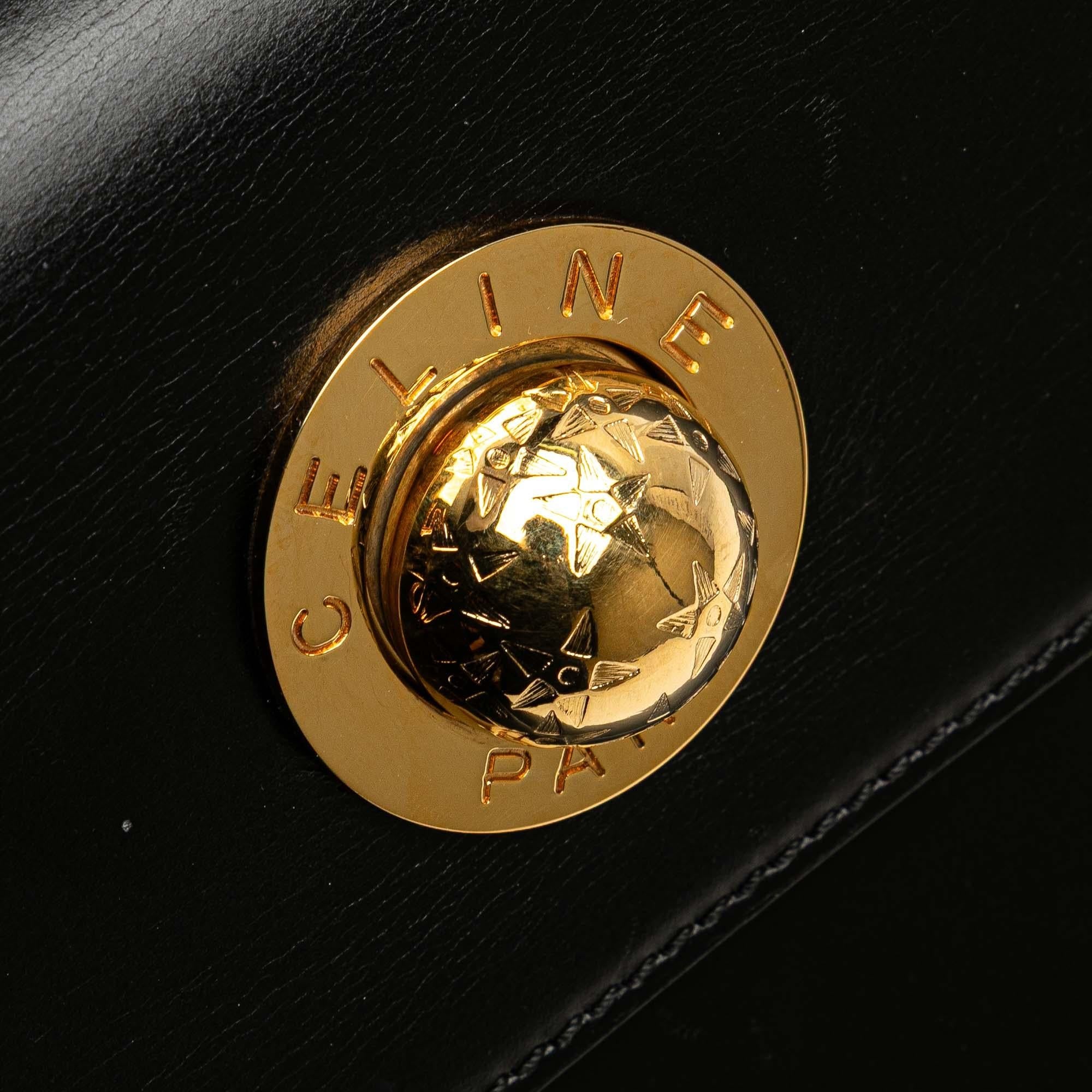 Celine Leather Top Handle Bag