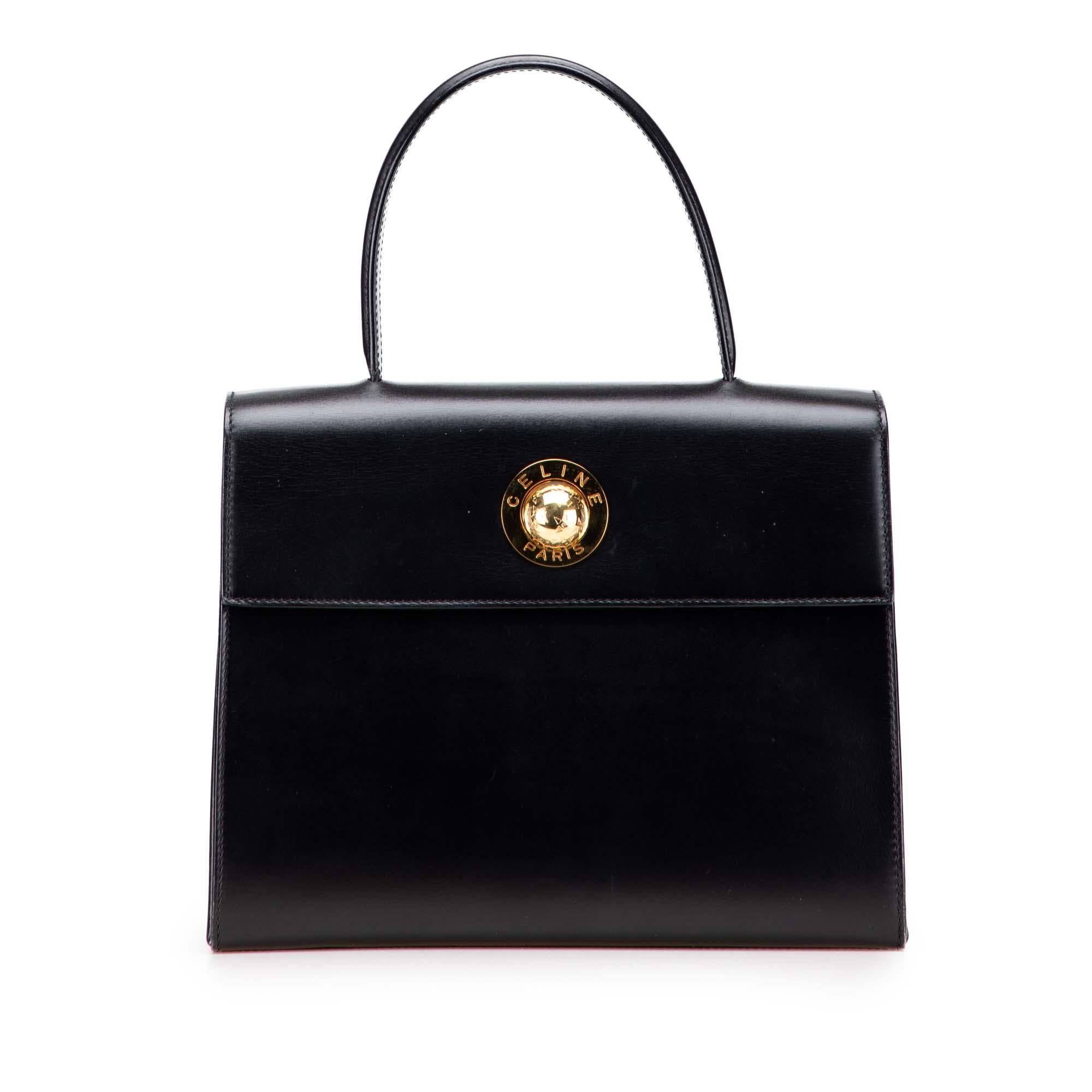 Celine Leather Top Handle Bag