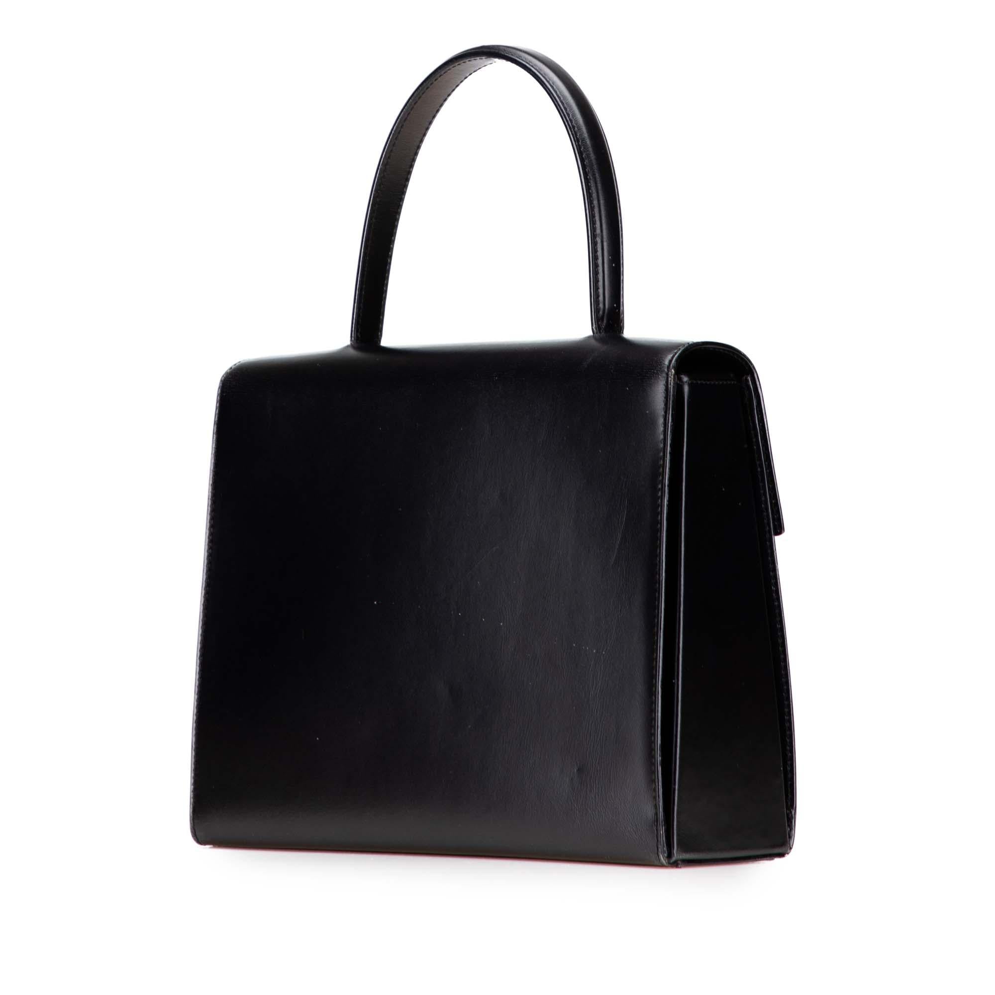 Celine Leather Top Handle Bag