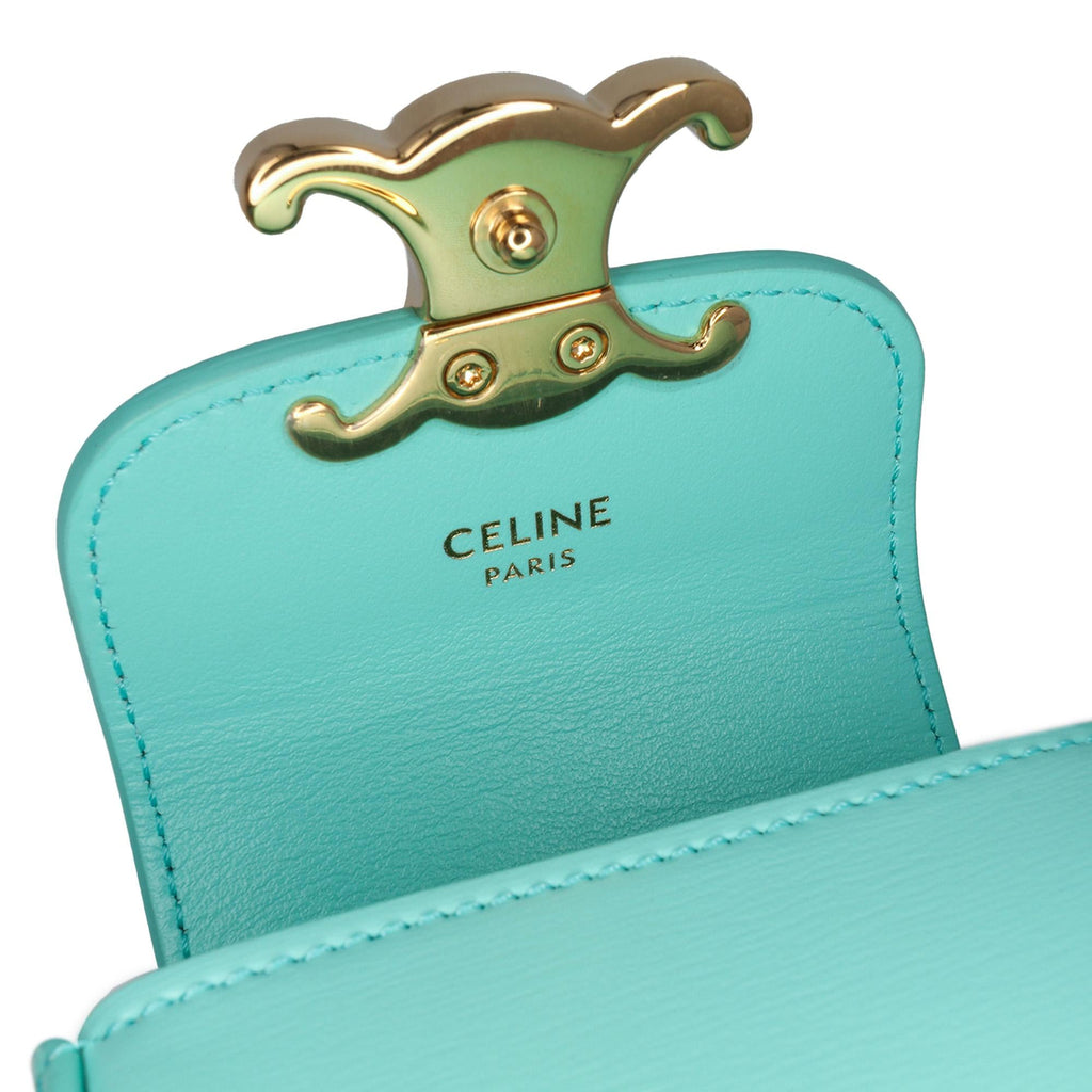 Celine Leather Triomphe AirPods Case with Strap