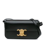 Celine Leather Triomphe Claude Shoulder Bag (SHG-JC7SHw)