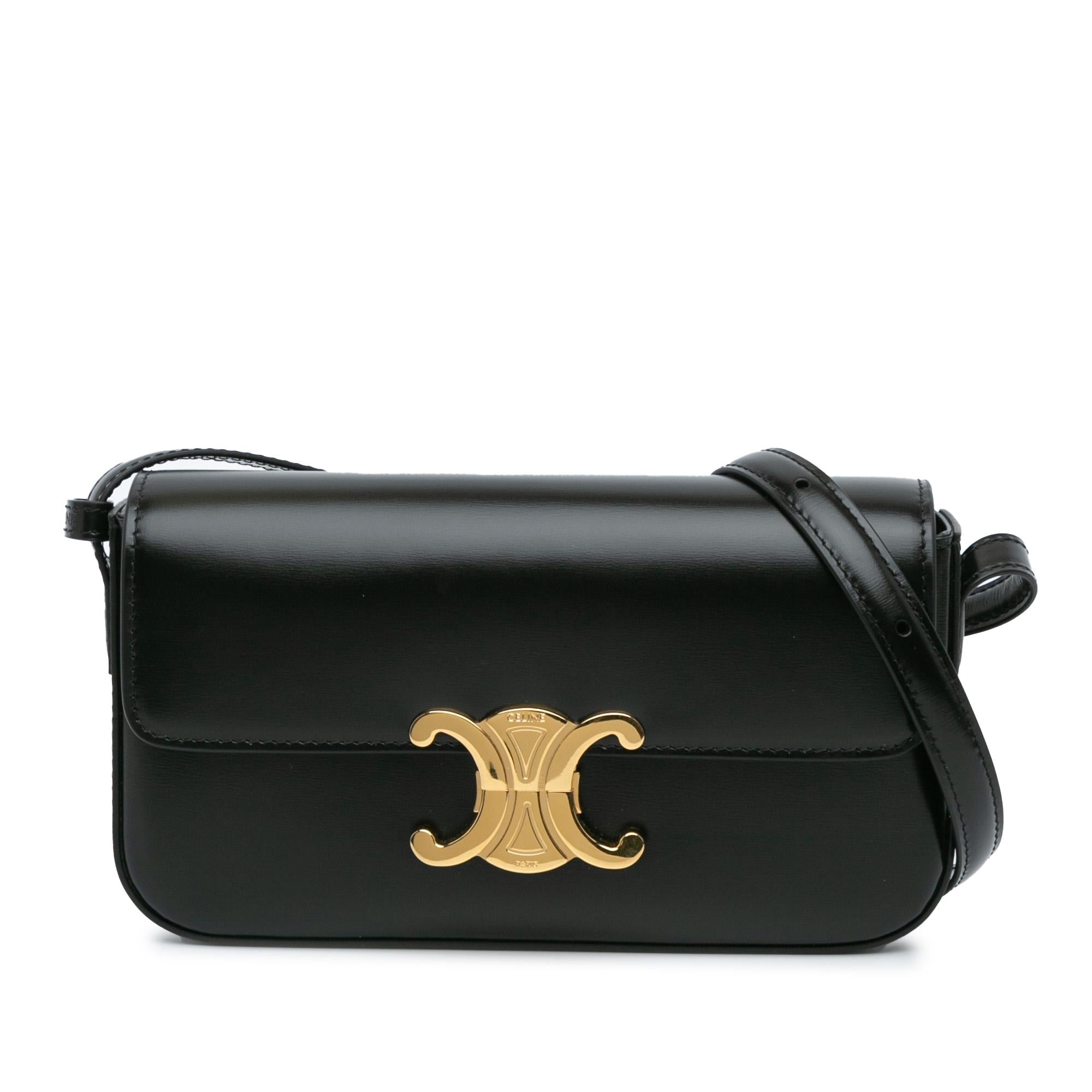 Celine Leather Triomphe Claude Shoulder Bag (SHG-JC7SHw)