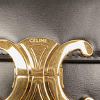 Celine Leather Triomphe Claude Shoulder Bag (SHG-JC7SHw)