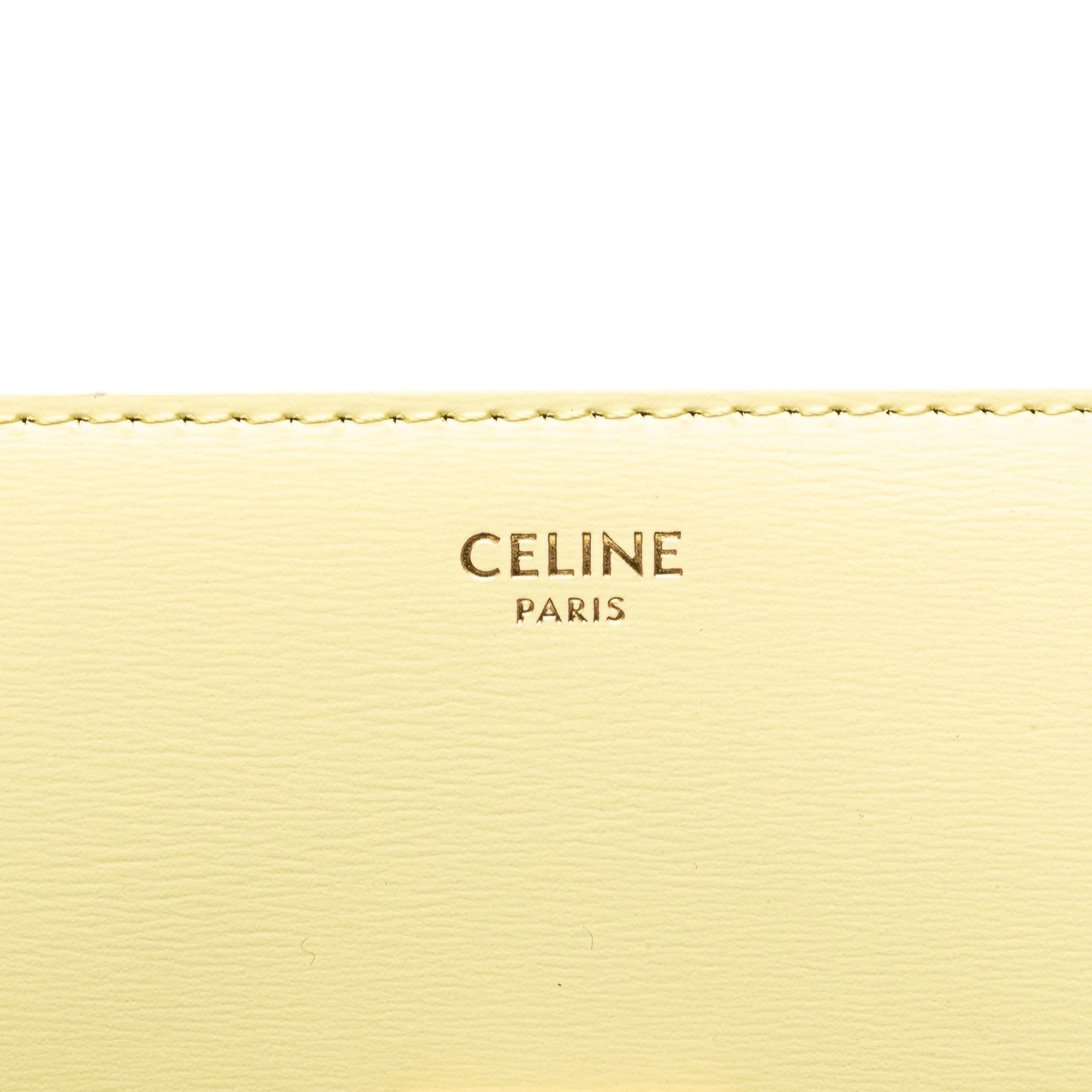 Celine Leather Triomphe Claude Shoulder Bag