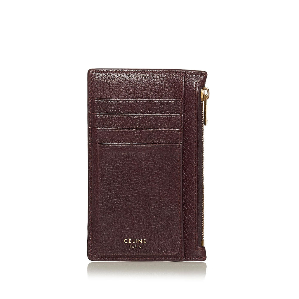 Celine Leather Zip Card Holder (SHG-34891)