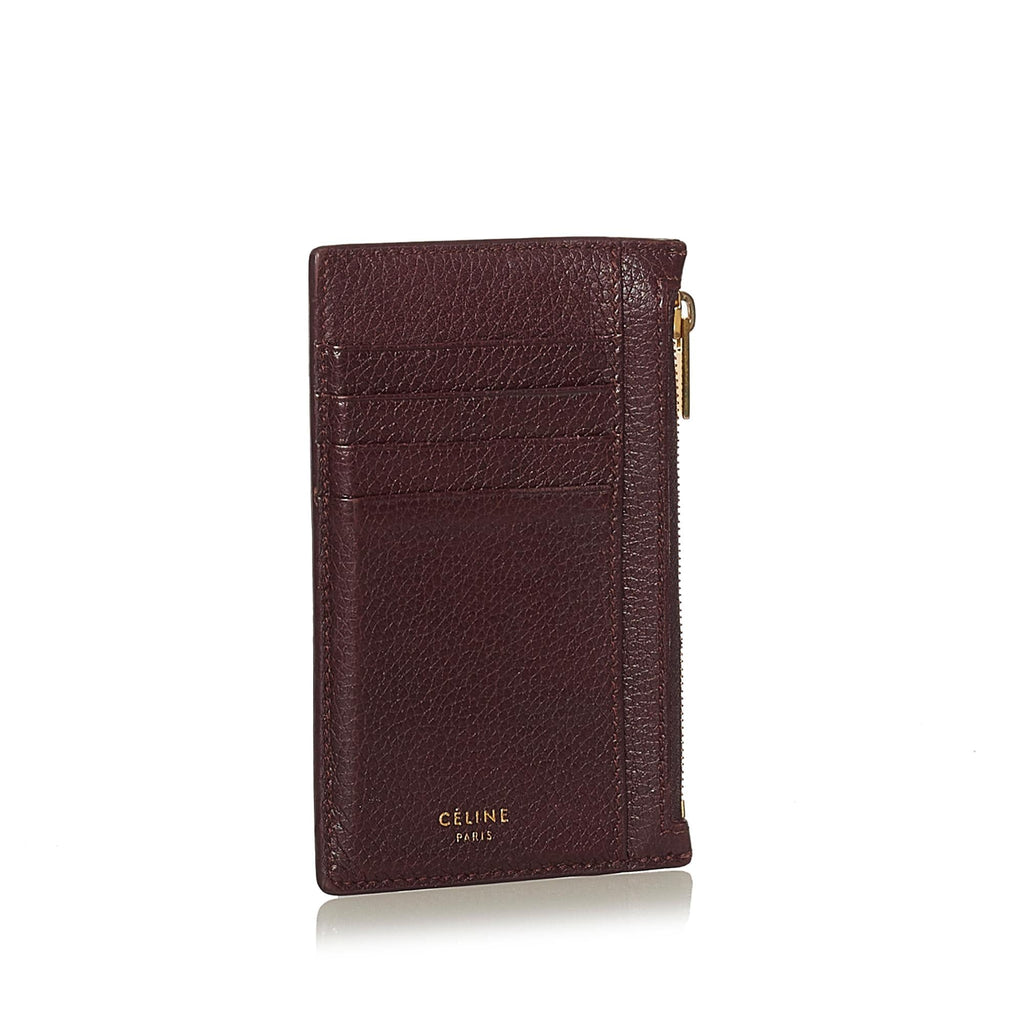 Celine Leather Zip Card Holder (SHG-34891)