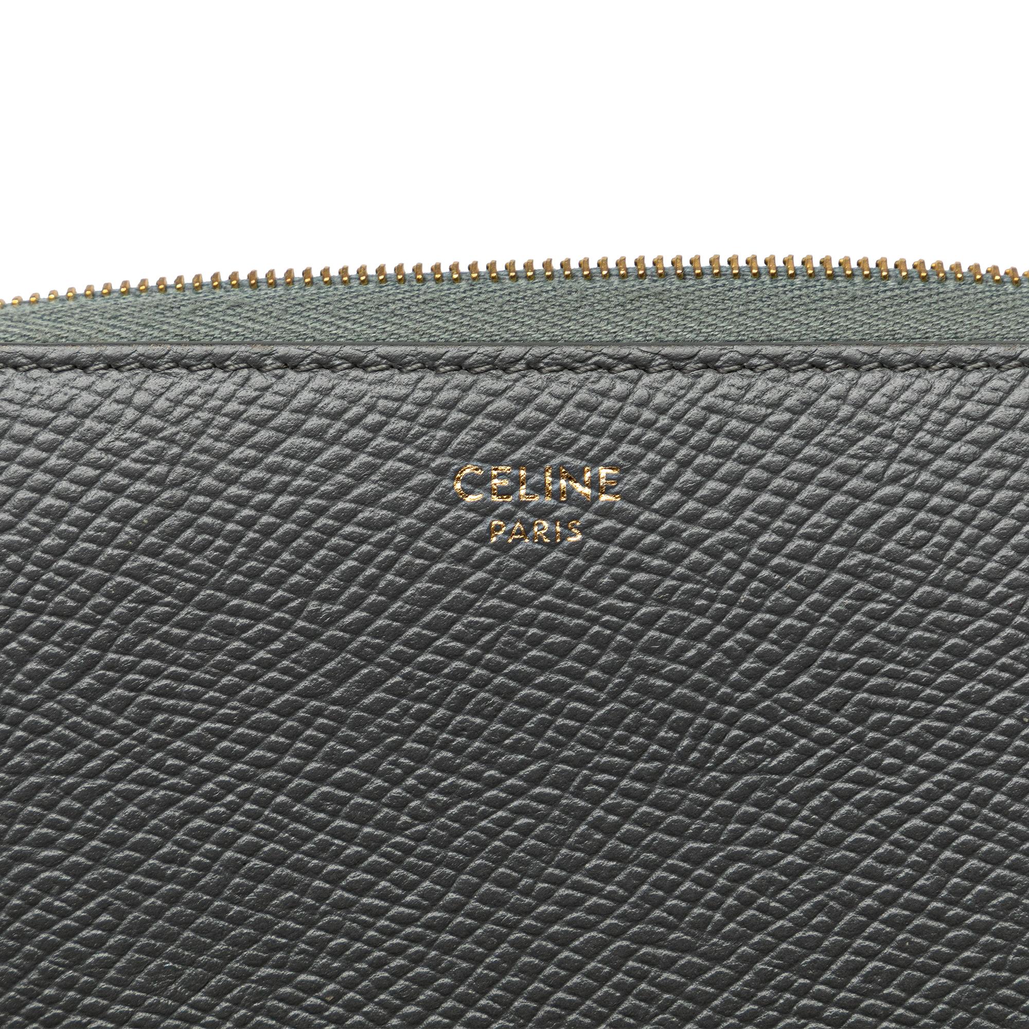 Celine Leather Zip Wallet (SHG-F4bgYg)