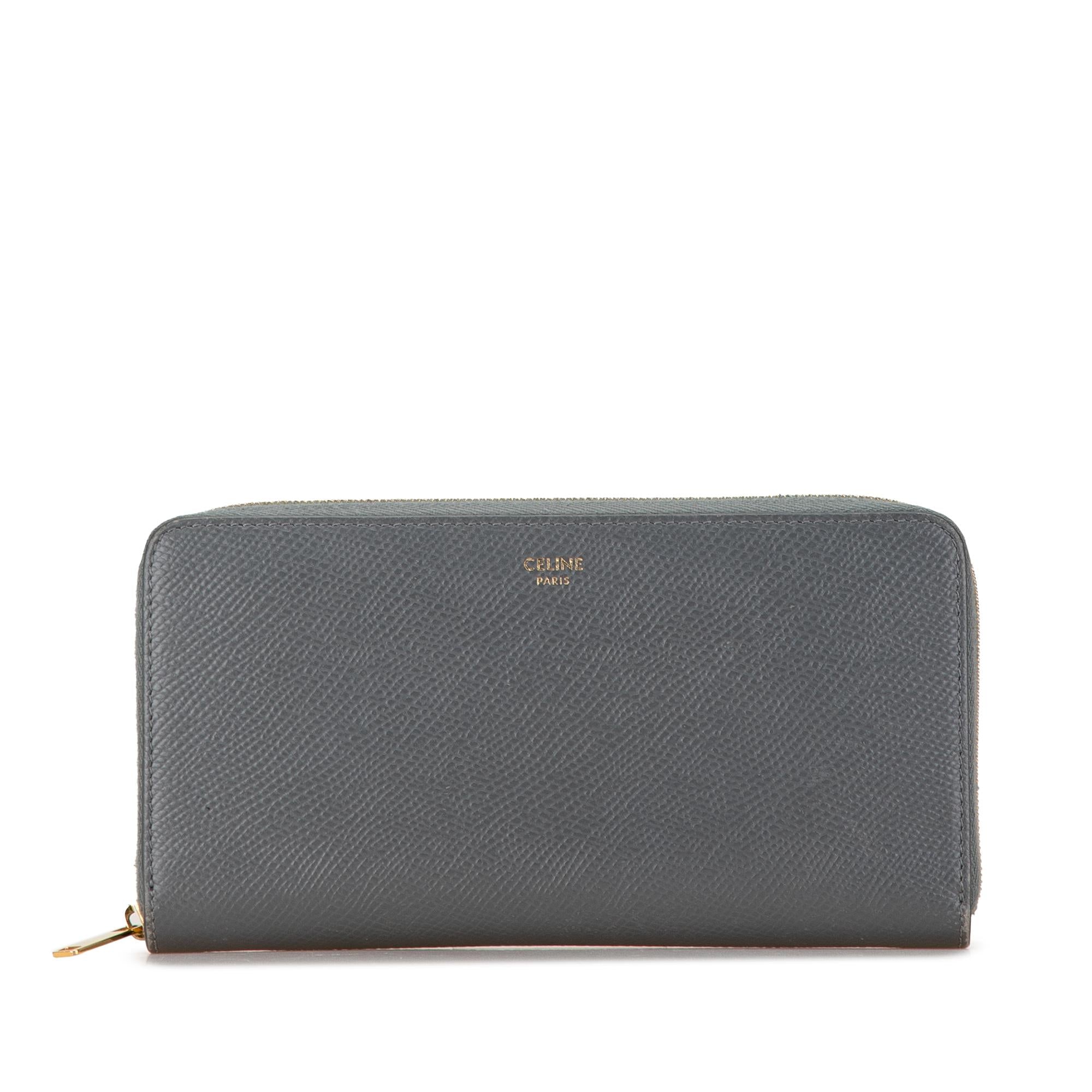 Celine Leather Zip Wallet (SHG-F4bgYg)