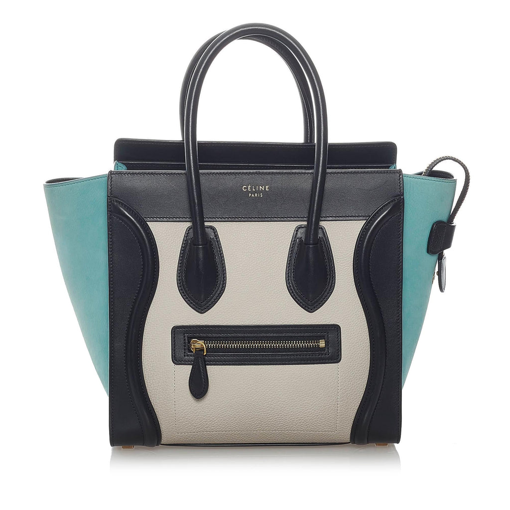 Celine Luggage Tote Tricolor Leather Handbag (SHG-31891)