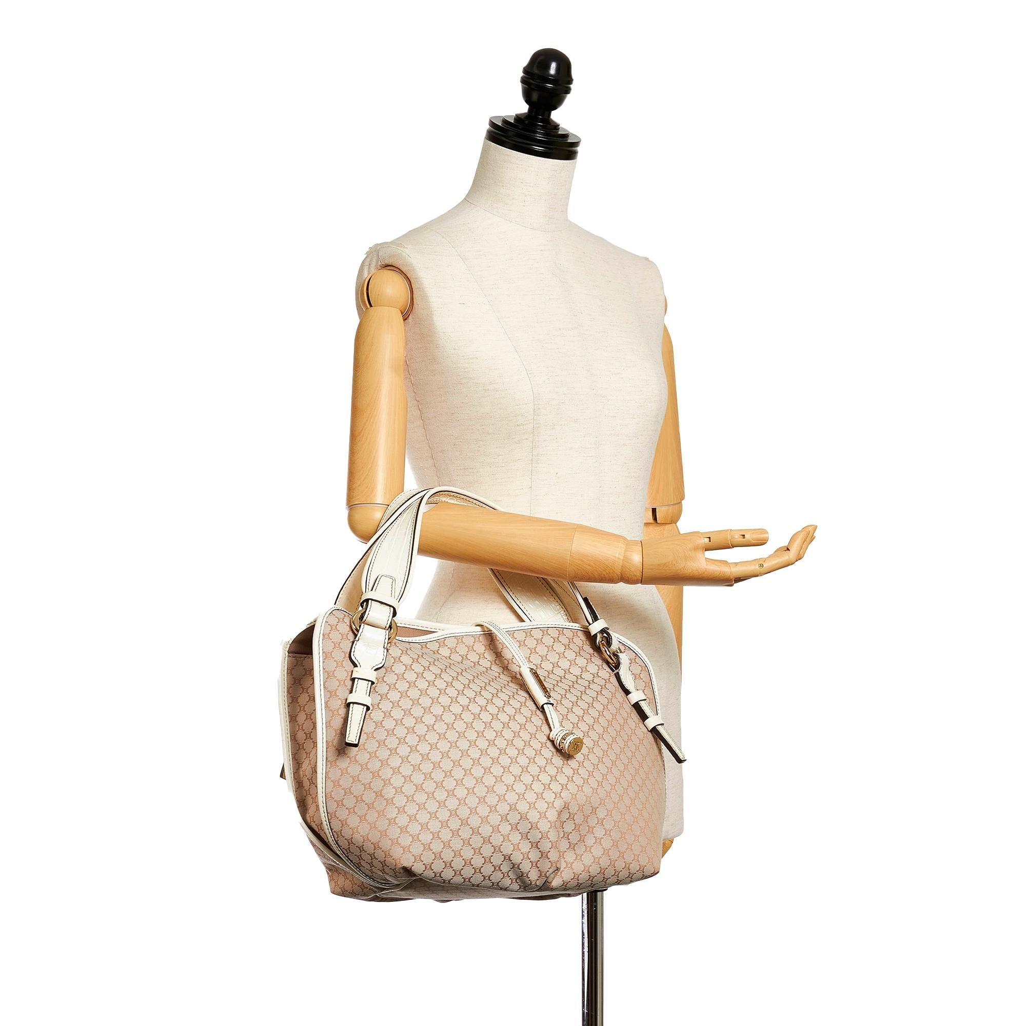 Celine Macadam Bittersweet Canvas Shoulder Bag (SHG-28644)