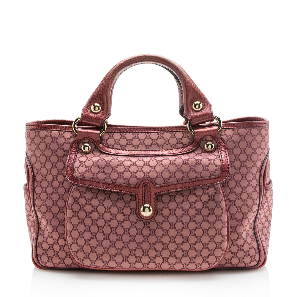 Celine Macadam Canvas Logo Tote (SHF-12781)