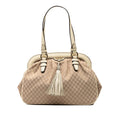 Celine Macadam Canvas Tassel Frame Satchel
