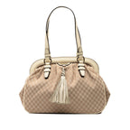 Celine Macadam Canvas Tassel Frame Satchel
