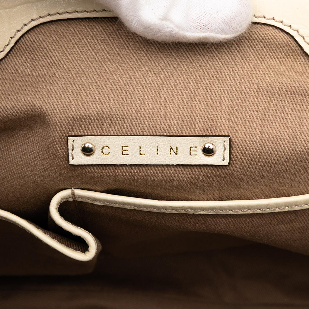 Celine Macadam Canvas Tassel Frame Satchel