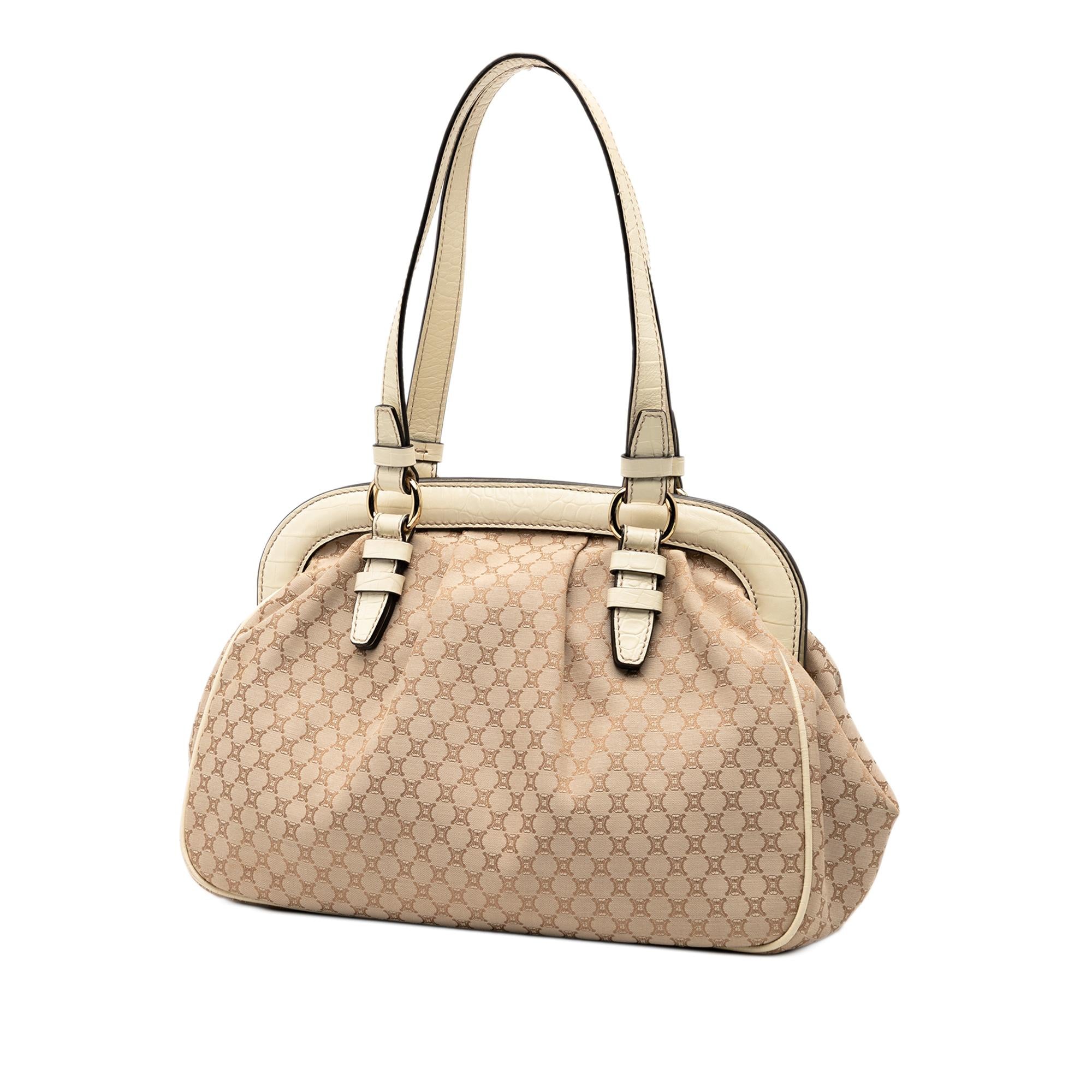 Celine Macadam Canvas Tassel Frame Satchel