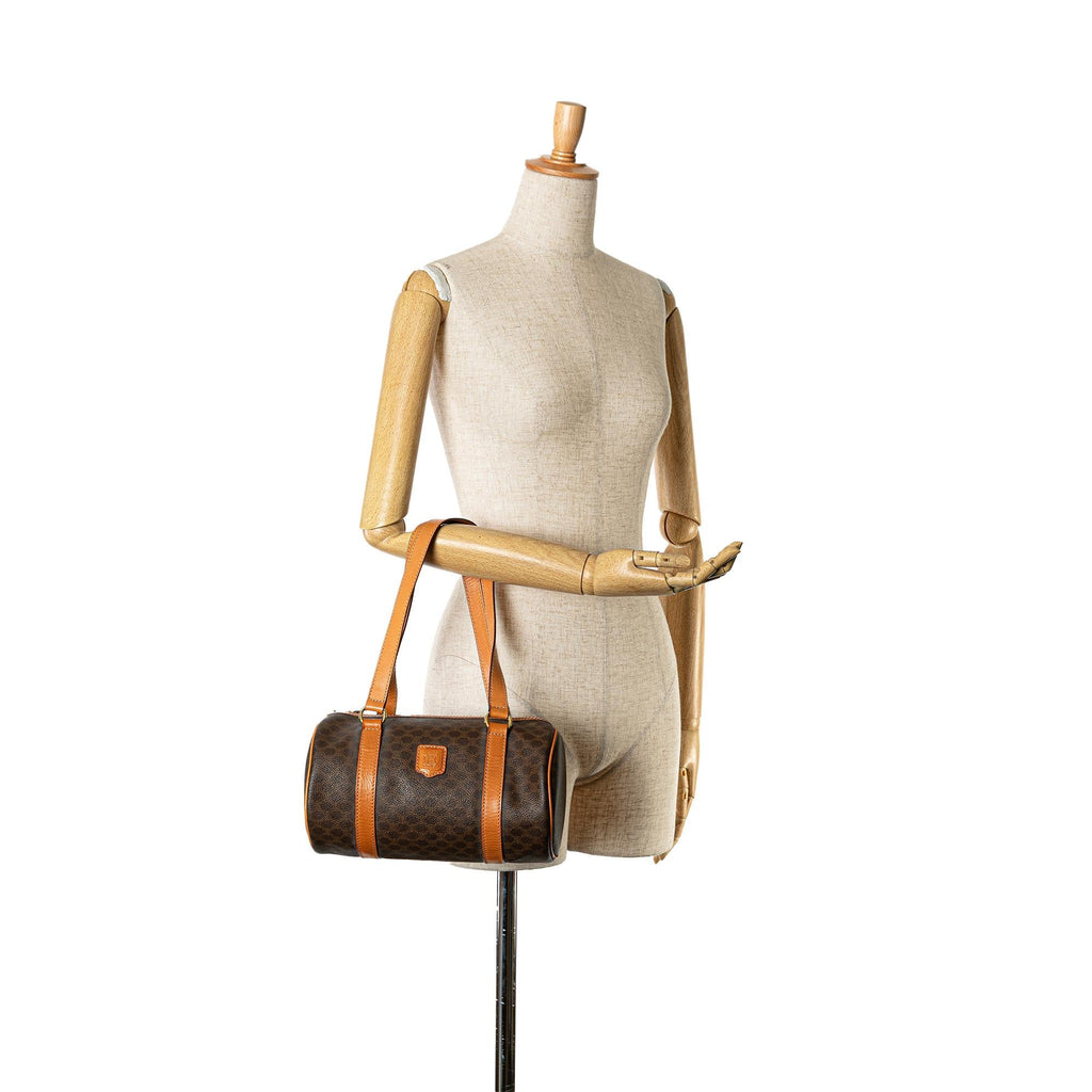 Celine Macadam Coated Canvas Boston Bag (SHG-MxiXR4)