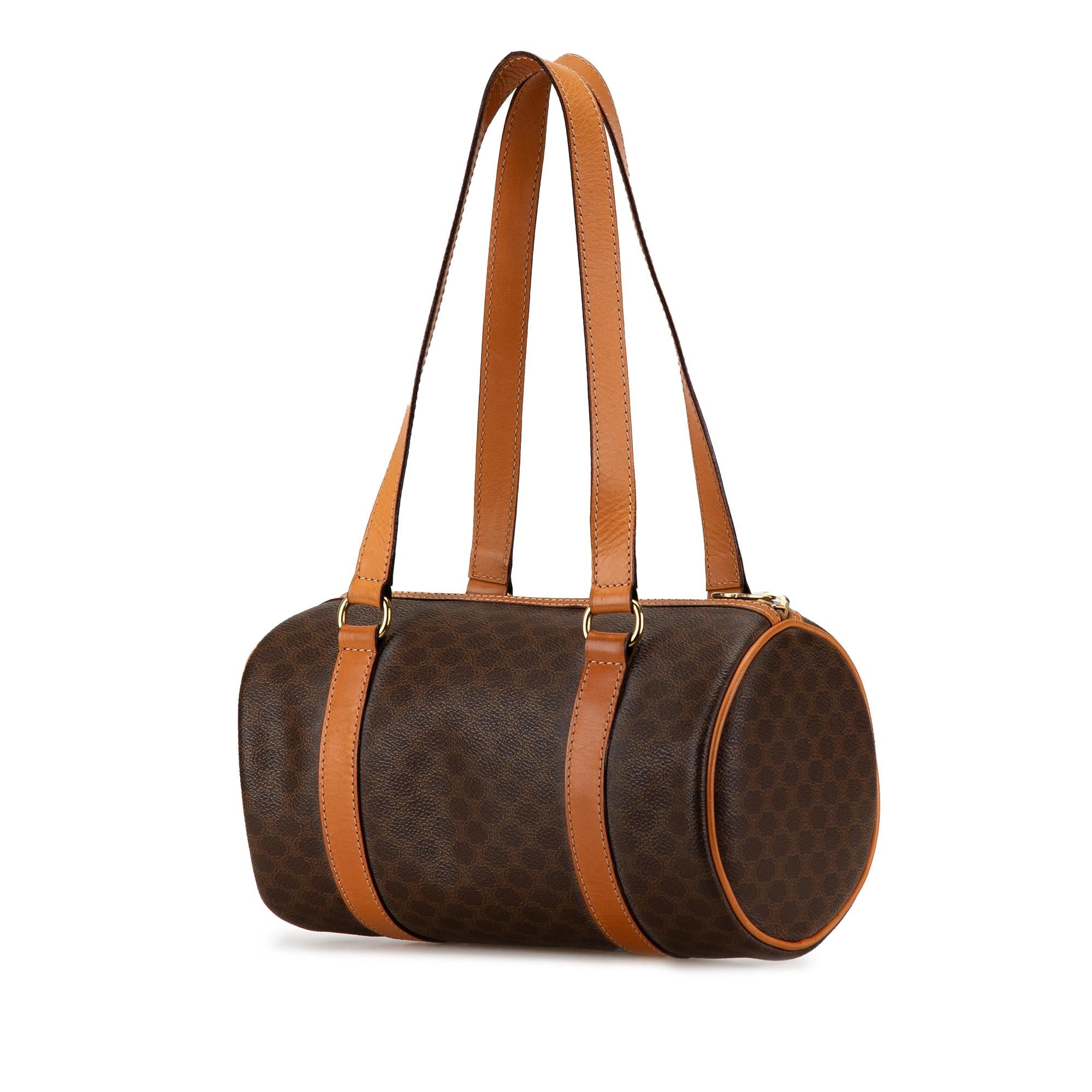 Celine Macadam Coated Canvas Boston Bag (SHG-MxiXR4)