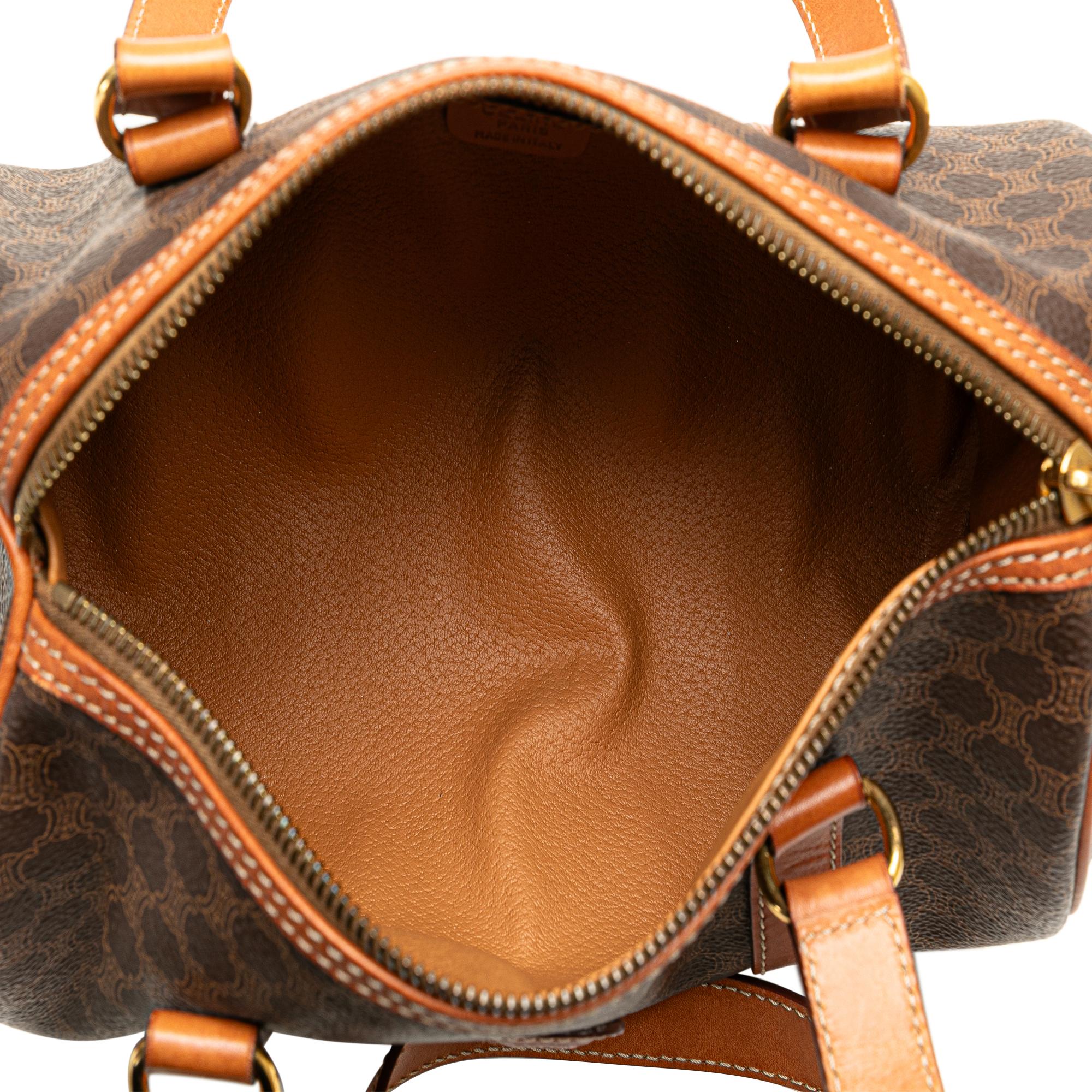 Celine Macadam Coated Canvas Boston Bag (SHG-OdvOSM)