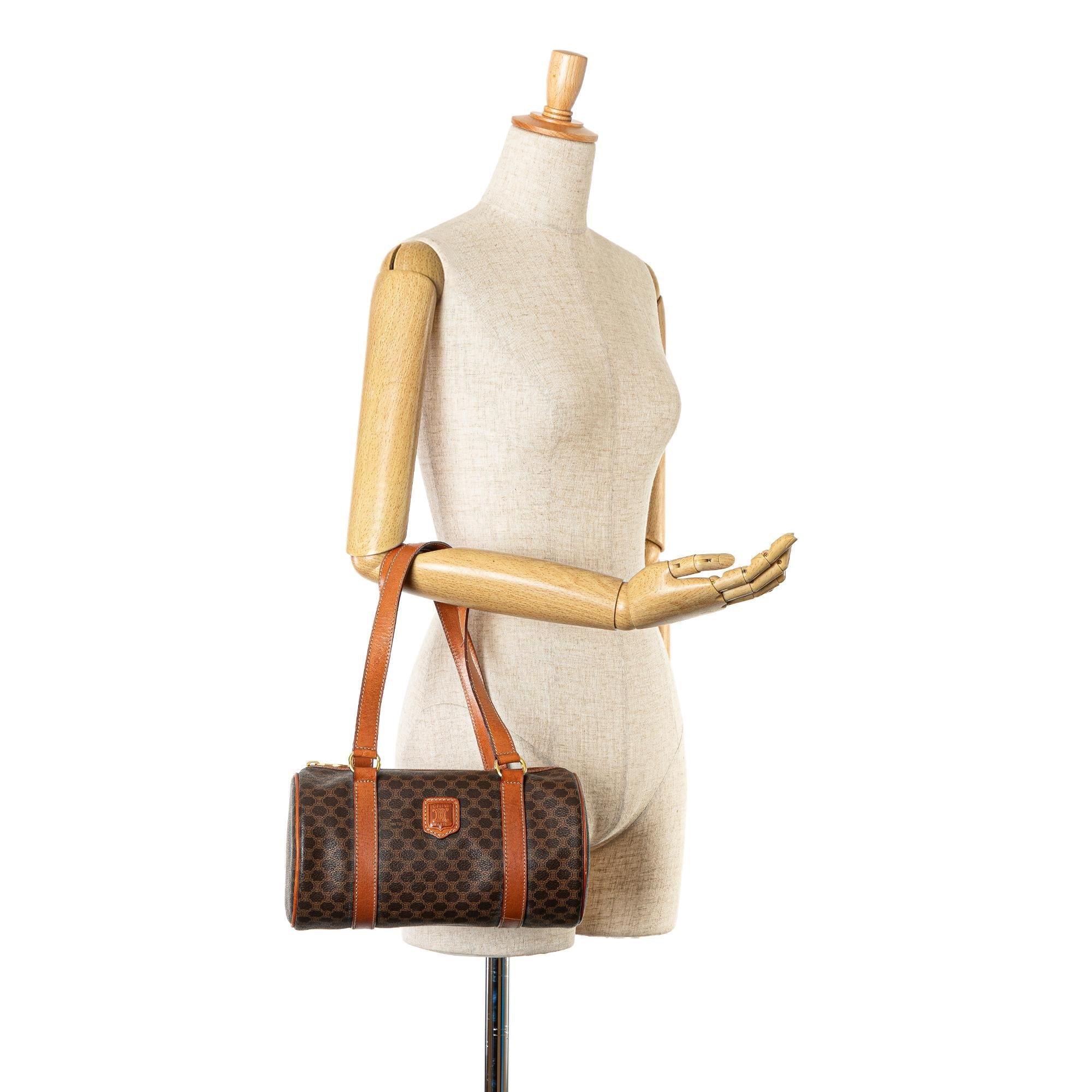 Celine Macadam Coated Canvas Boston Bag (SHG-OdvOSM)