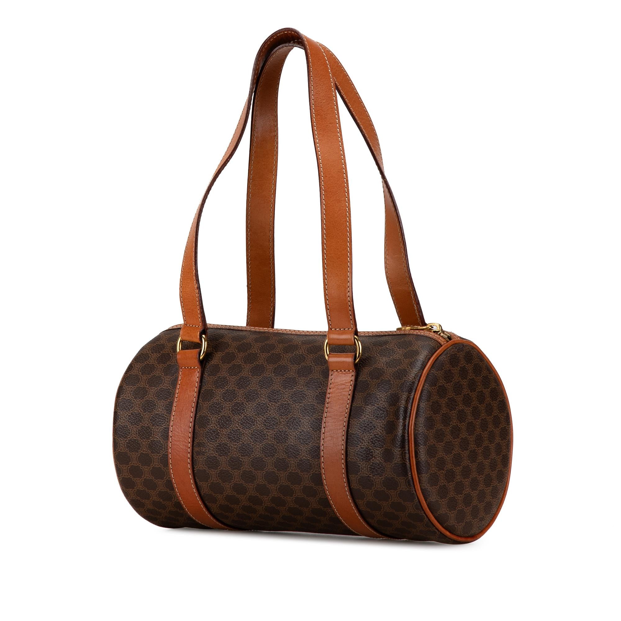 Celine Macadam Coated Canvas Boston Bag (SHG-OdvOSM)