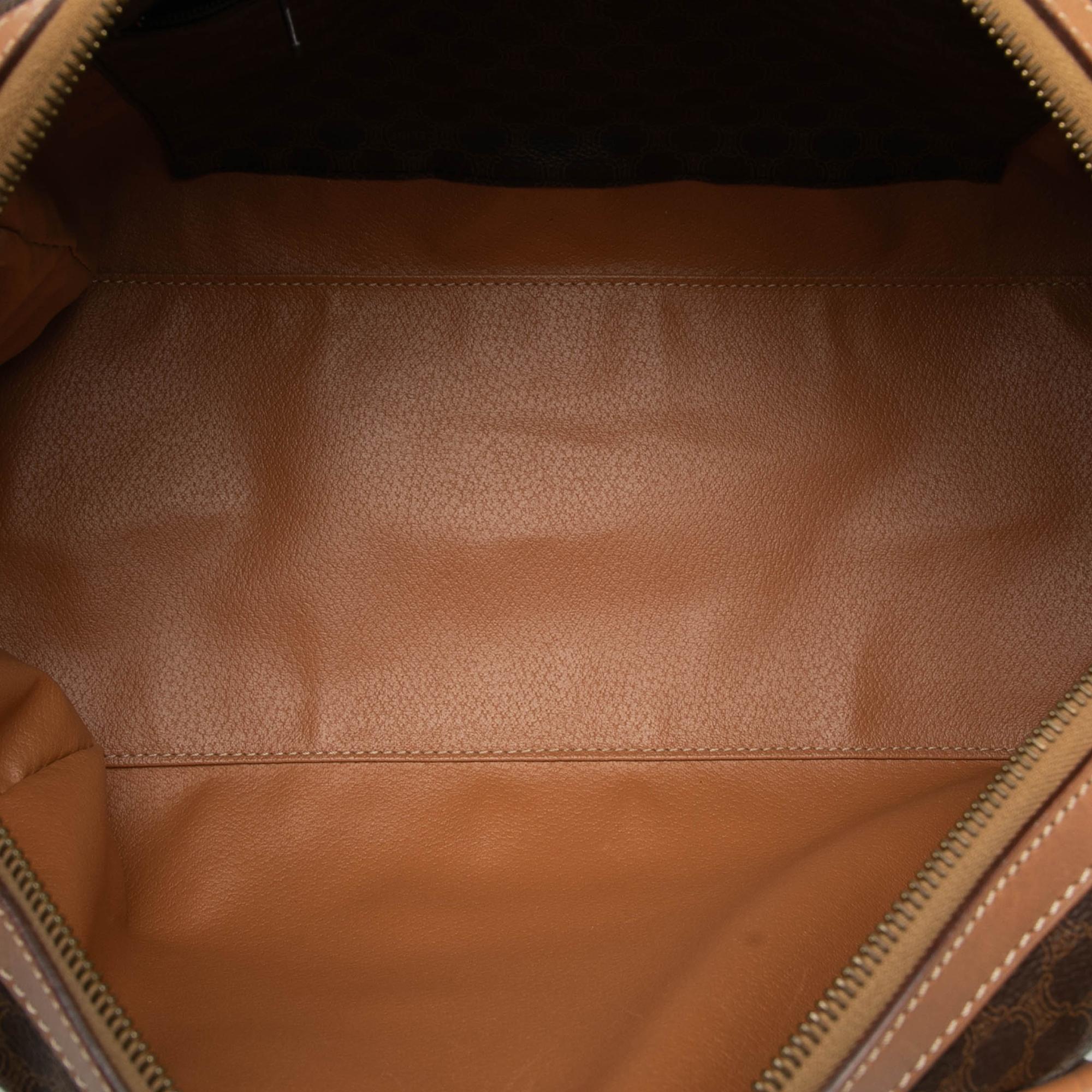 Celine Macadam Coated Canvas Boston Bag