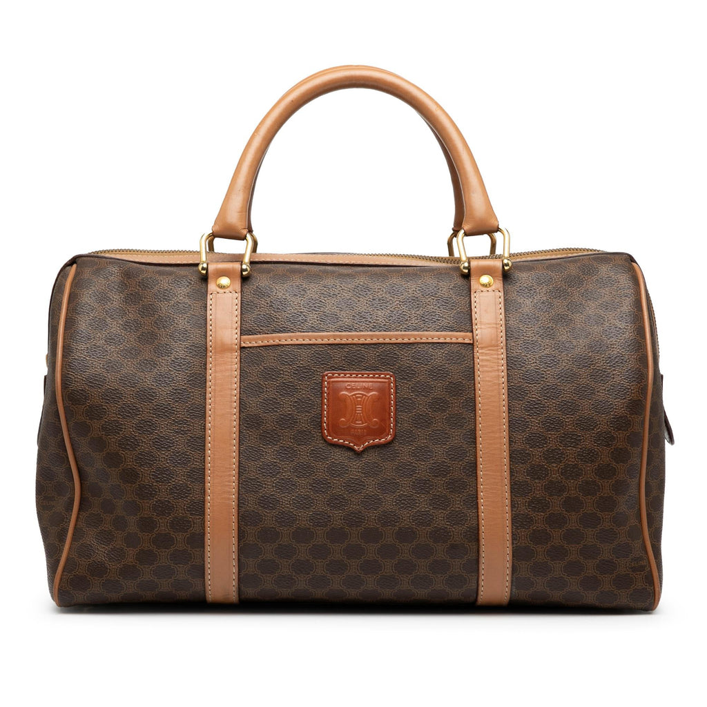 Celine Macadam Coated Canvas Boston Bag