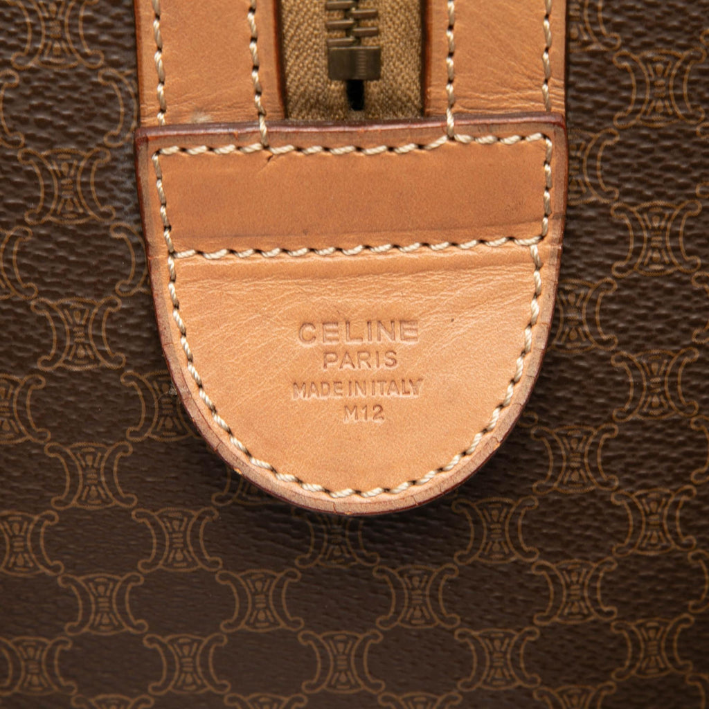 Celine Macadam Coated Canvas Boston Bag