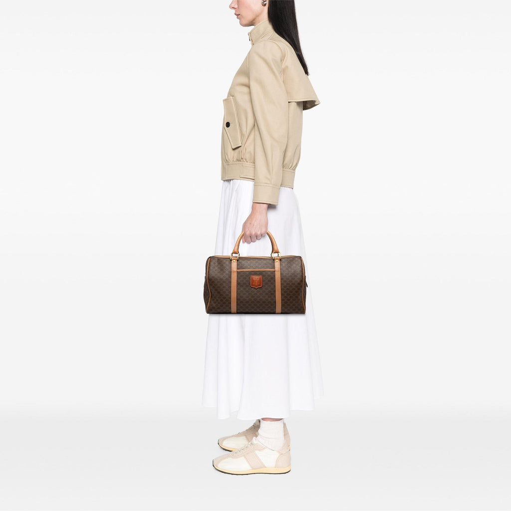 Celine Macadam Coated Canvas Boston Bag