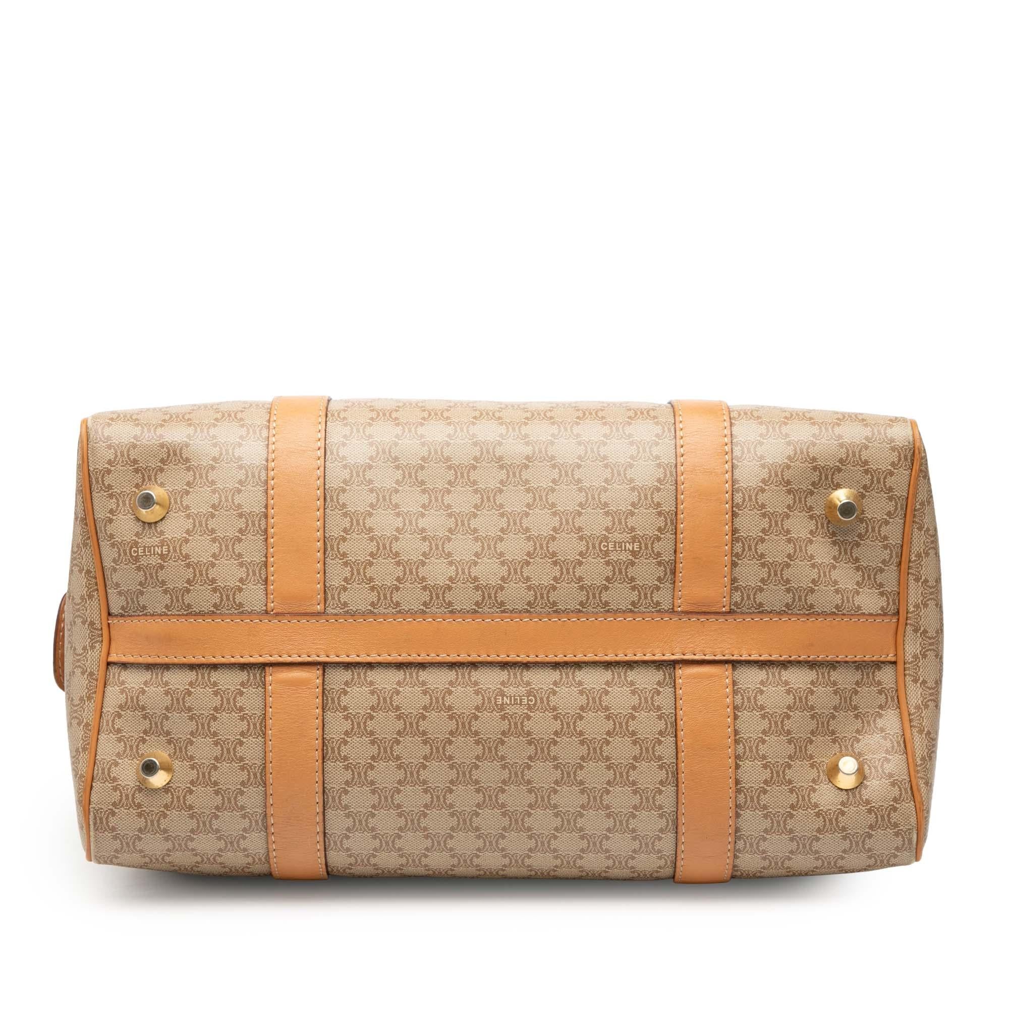 Celine Macadam Coated Canvas Boston Bag