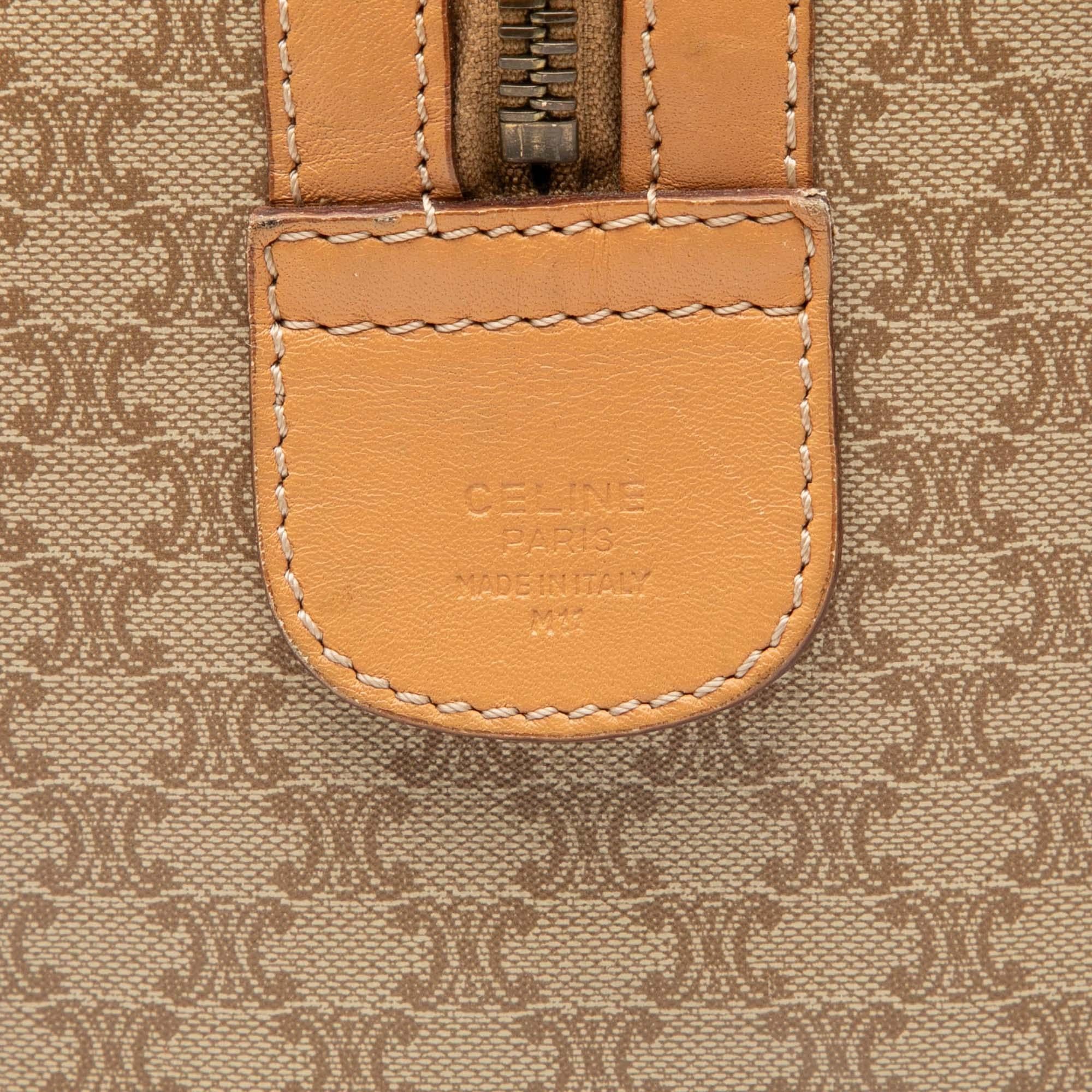 Celine Macadam Coated Canvas Boston Bag