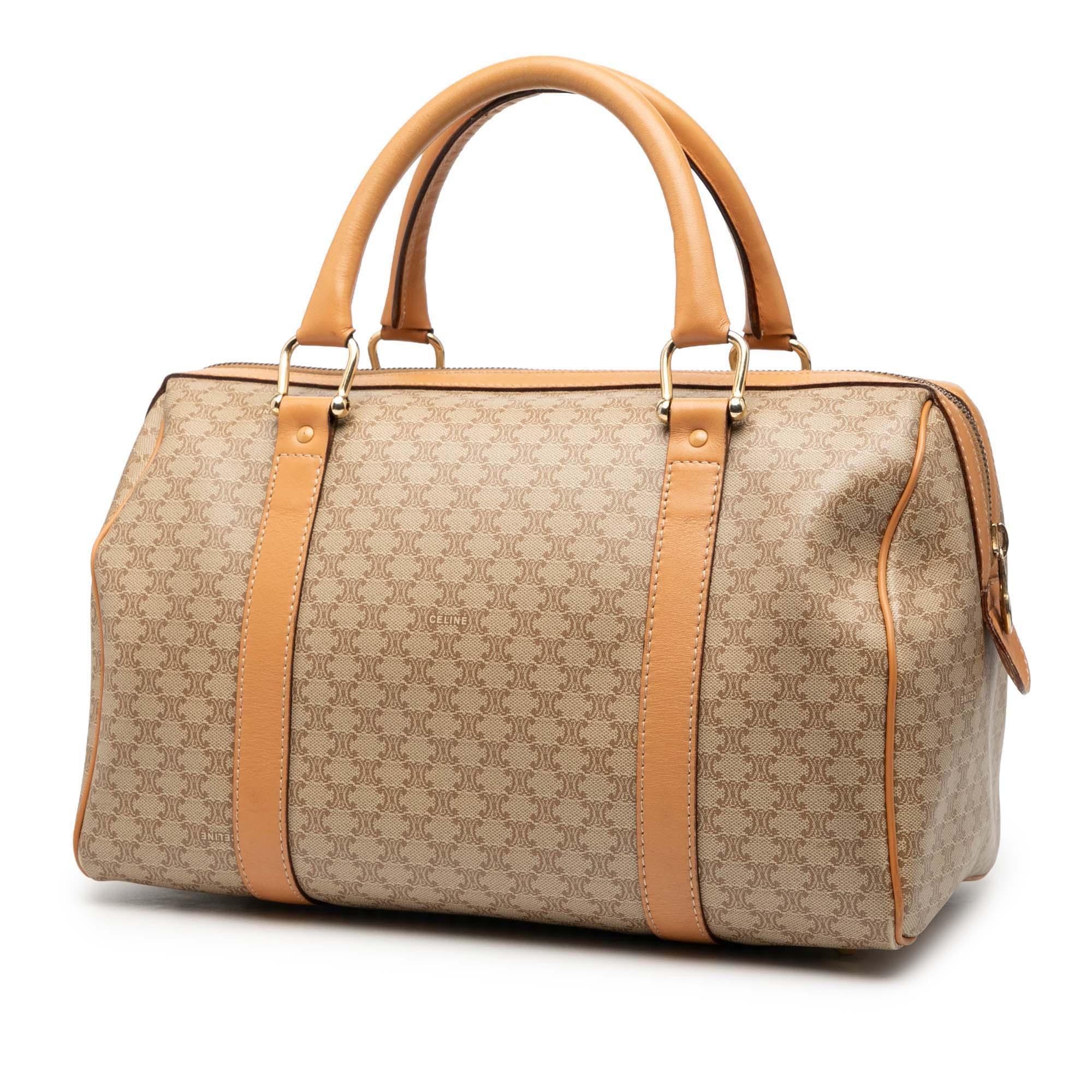 Celine Macadam Coated Canvas Boston Bag