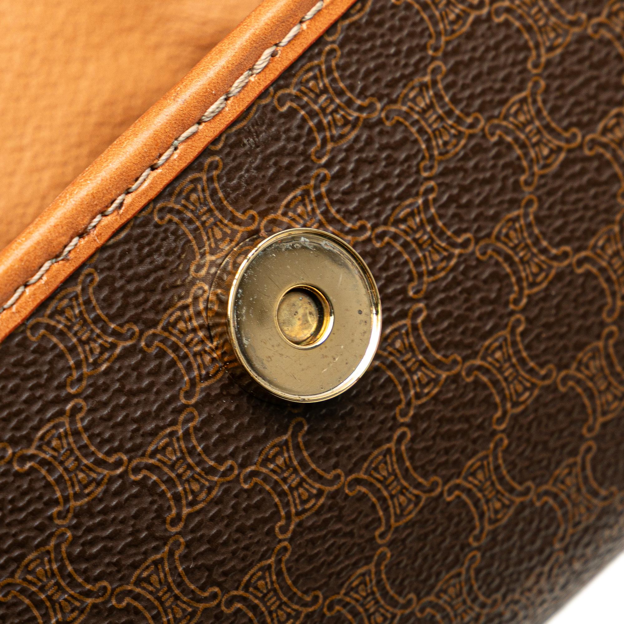 Celine Macadam Coated Canvas Clutch